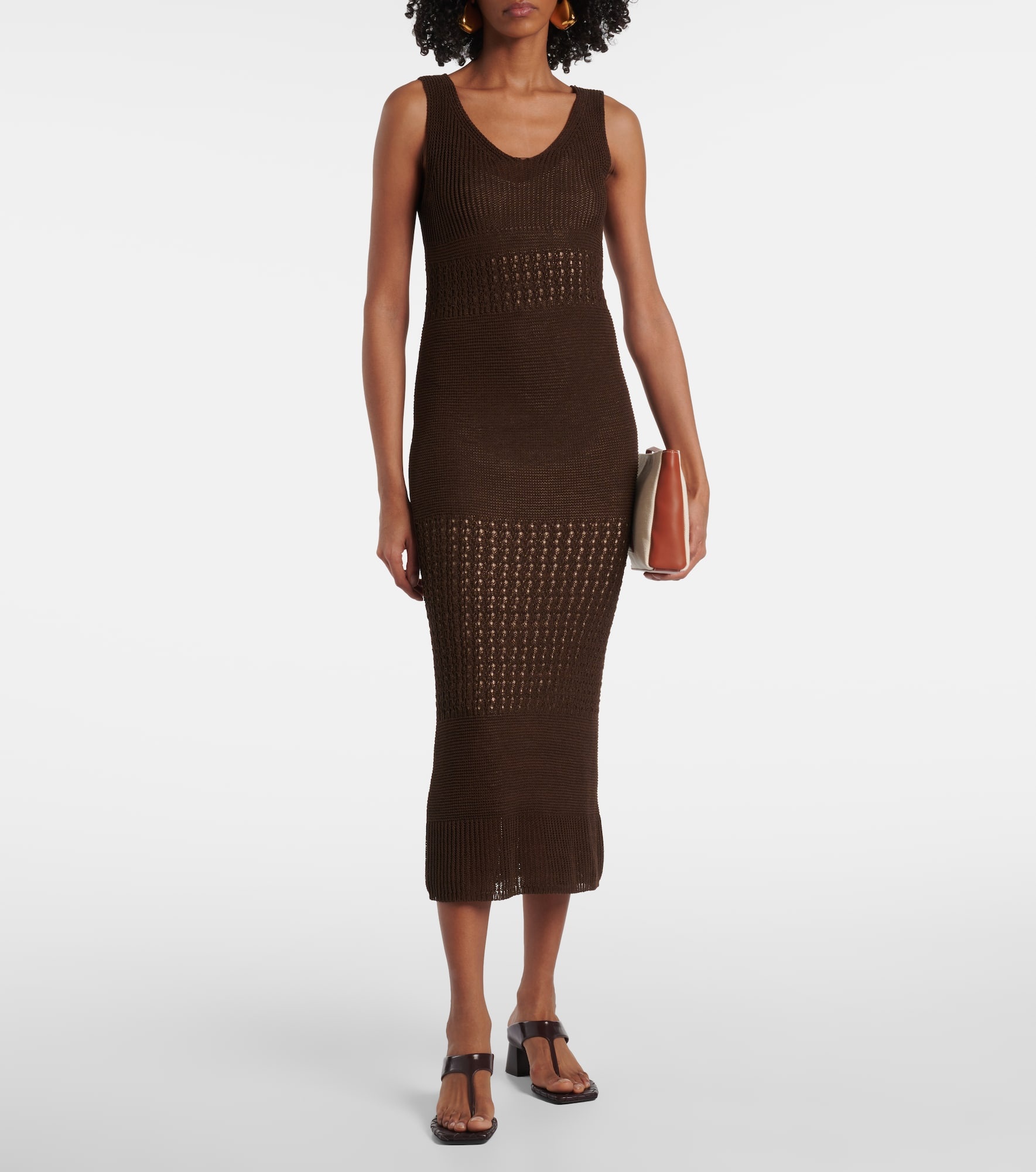 Valois knitted cotton-blend maxi dress - 2
