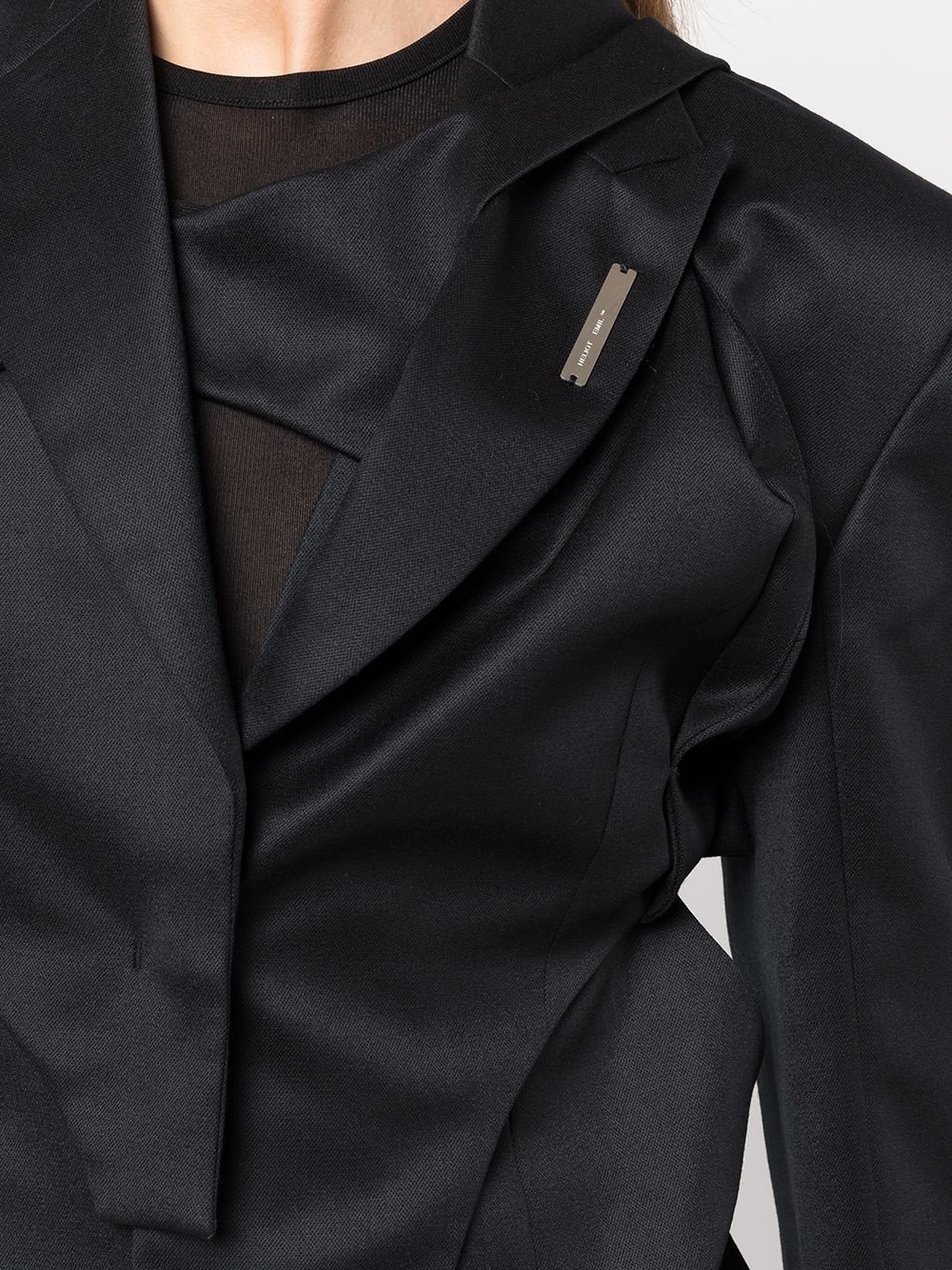layered panel blazer - 5