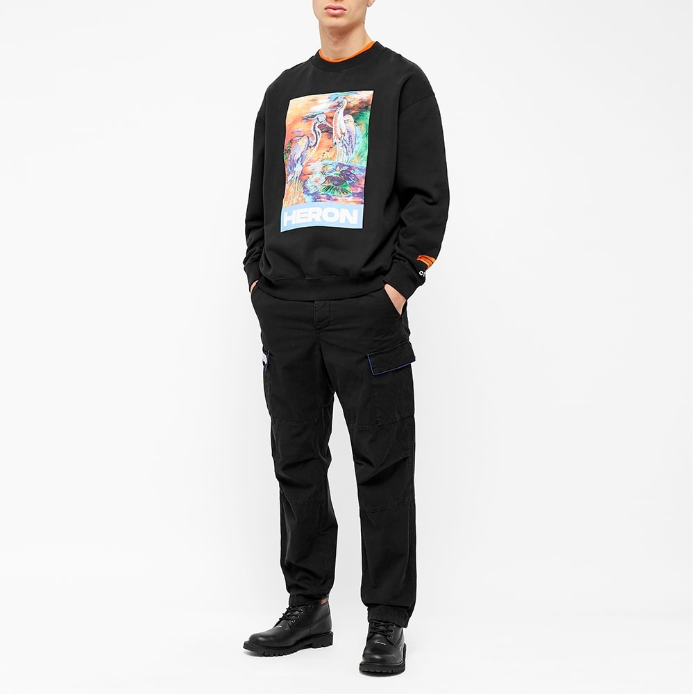 Heron Preston Heron Water Colours Print & Embroidery Crew Sweat - 6