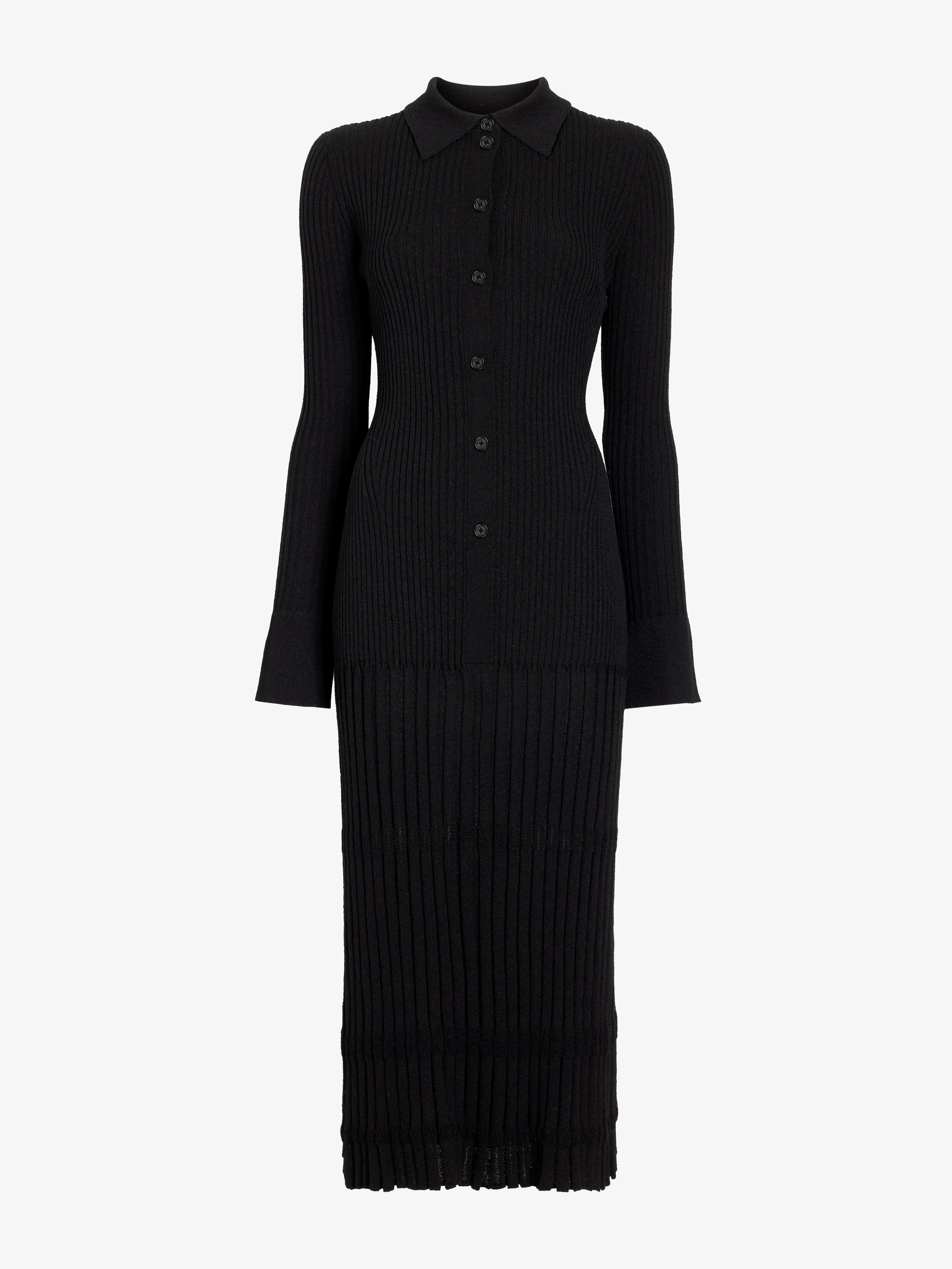 Rosario Dress in Textured Merino Wool - 1