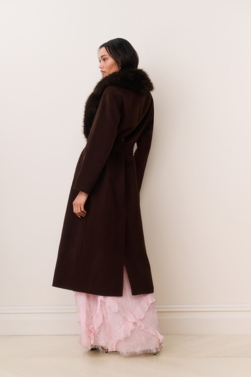 Kenzia Faux Fur Collar Wool Coat 6