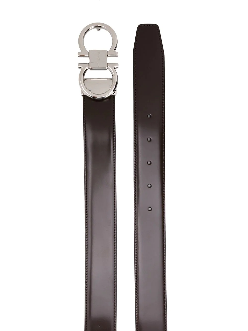 Gancini leather belt - 2