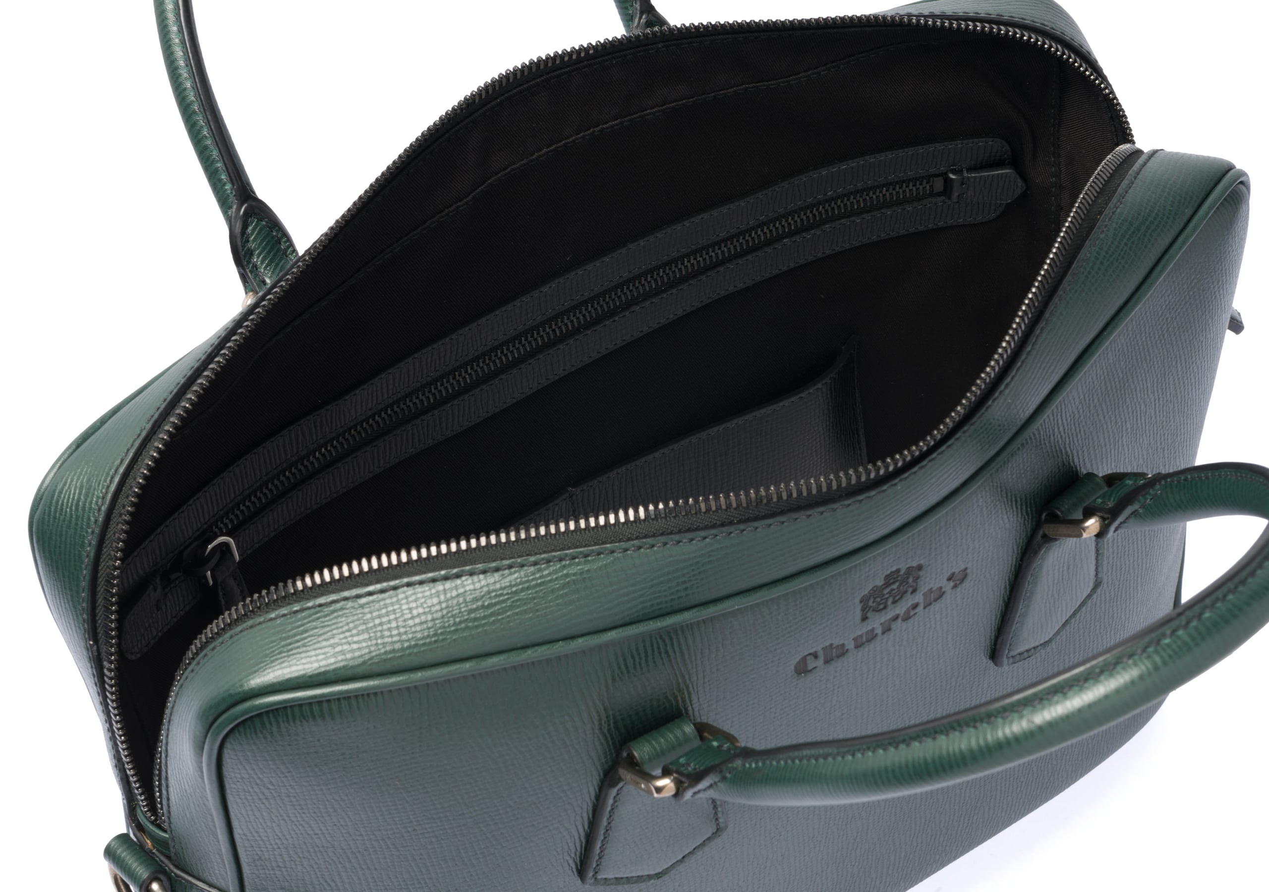 Craven
St James Leather Laptop Bag Emerald - 5