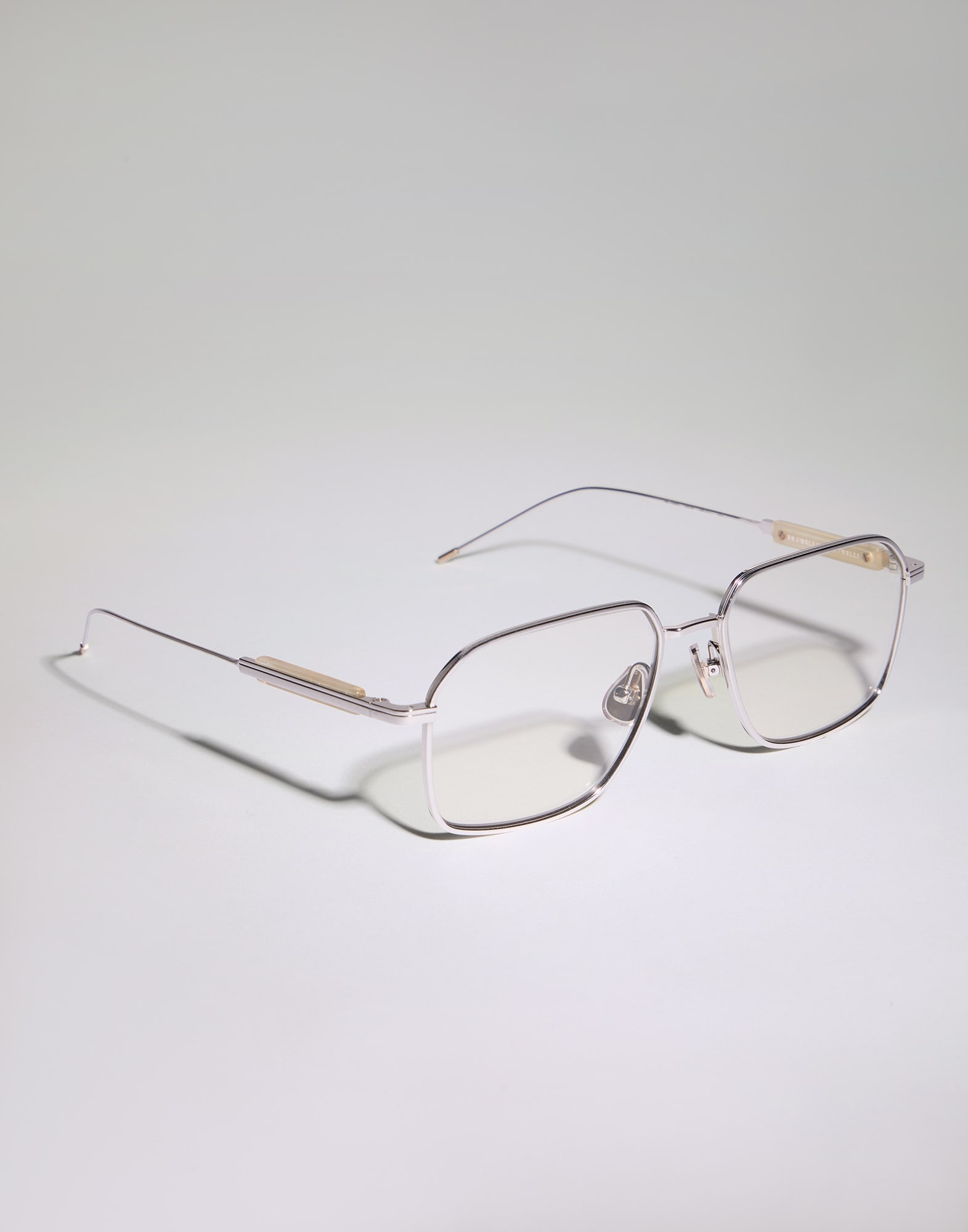 Sartorial Sunset palladium-plated titanium and horn glasses - 2