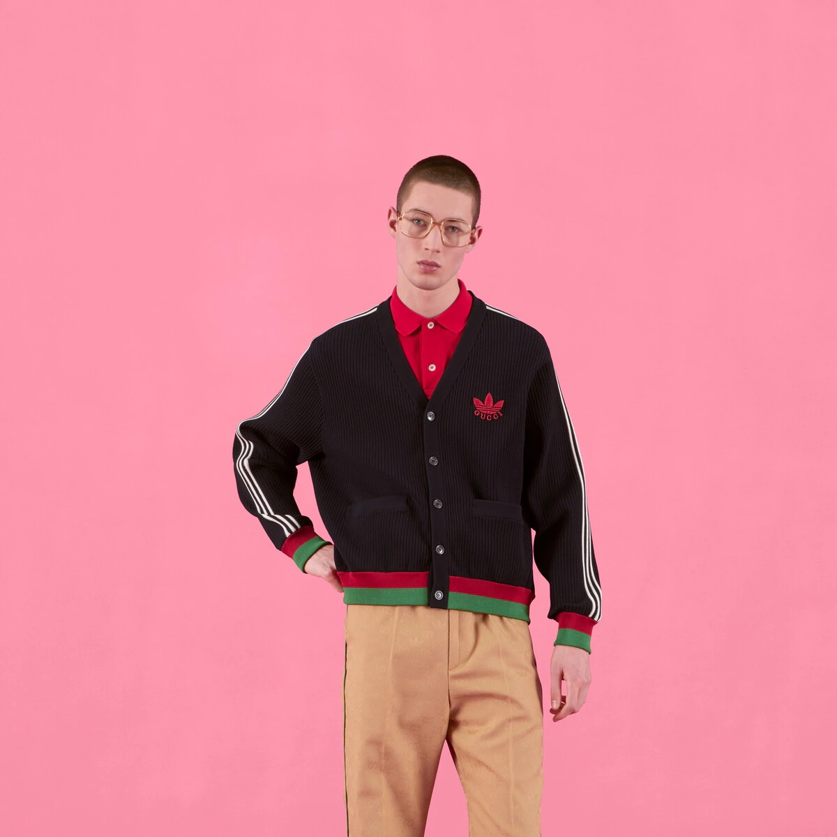 adidas x Gucci viscose cardigan - 6