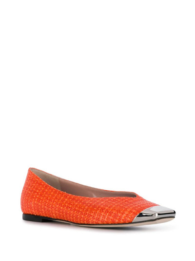 EMILIO PUCCI woven metallic toe ballerinas outlook