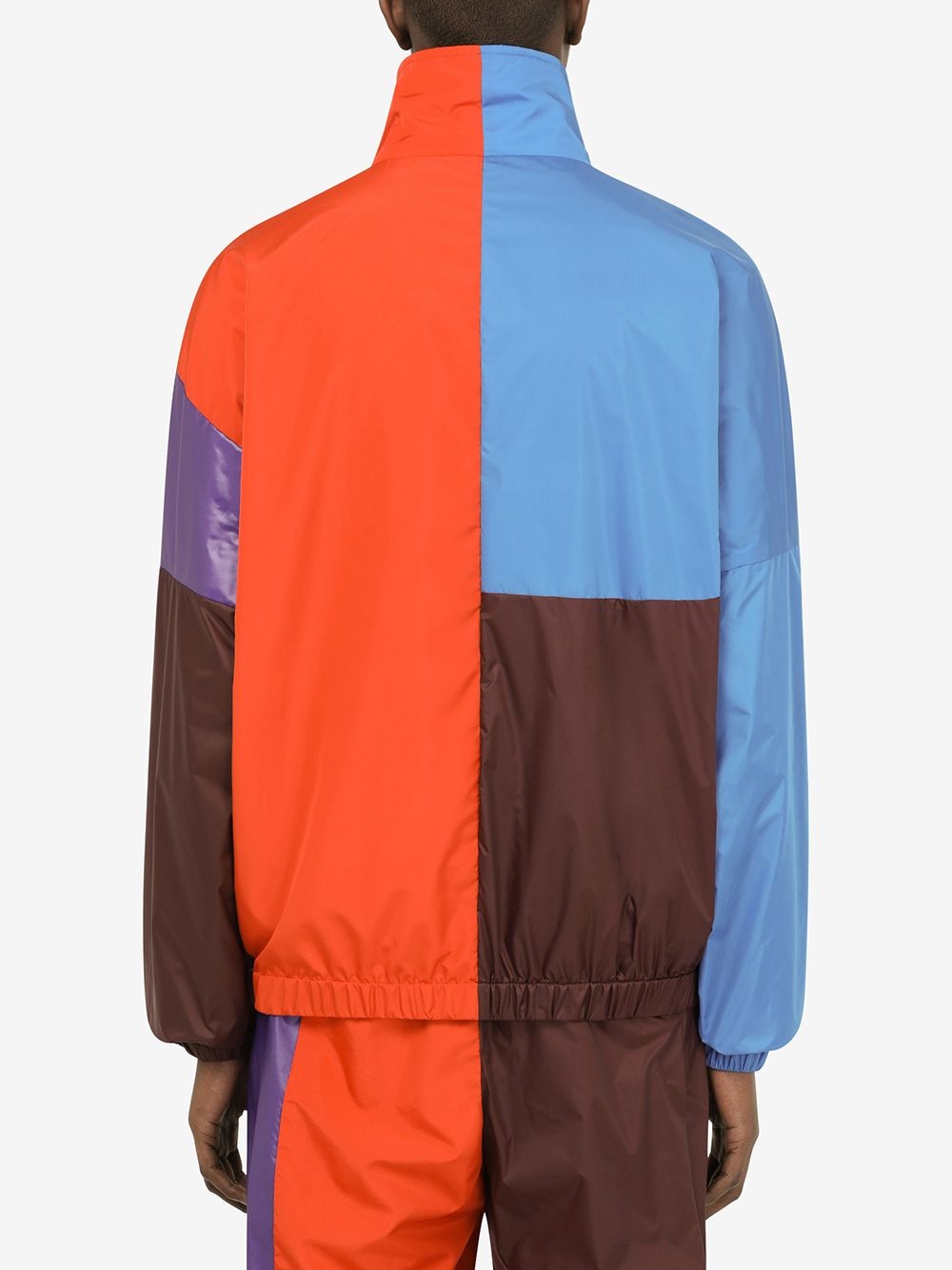 high-neck colour-block jacket - 4