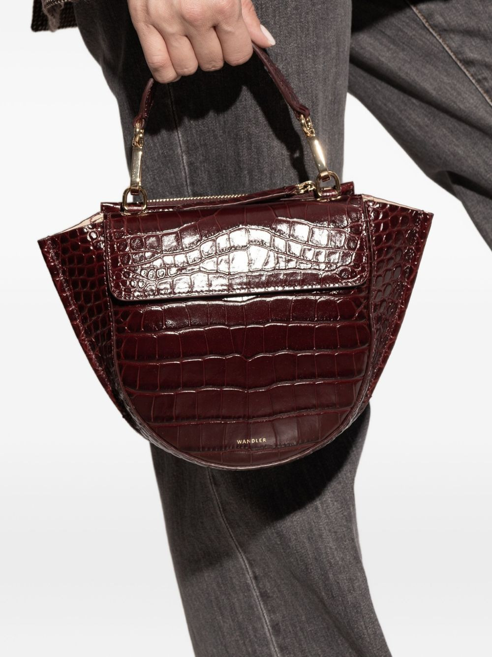 Wandler crocodile-embossed tote bag - 2