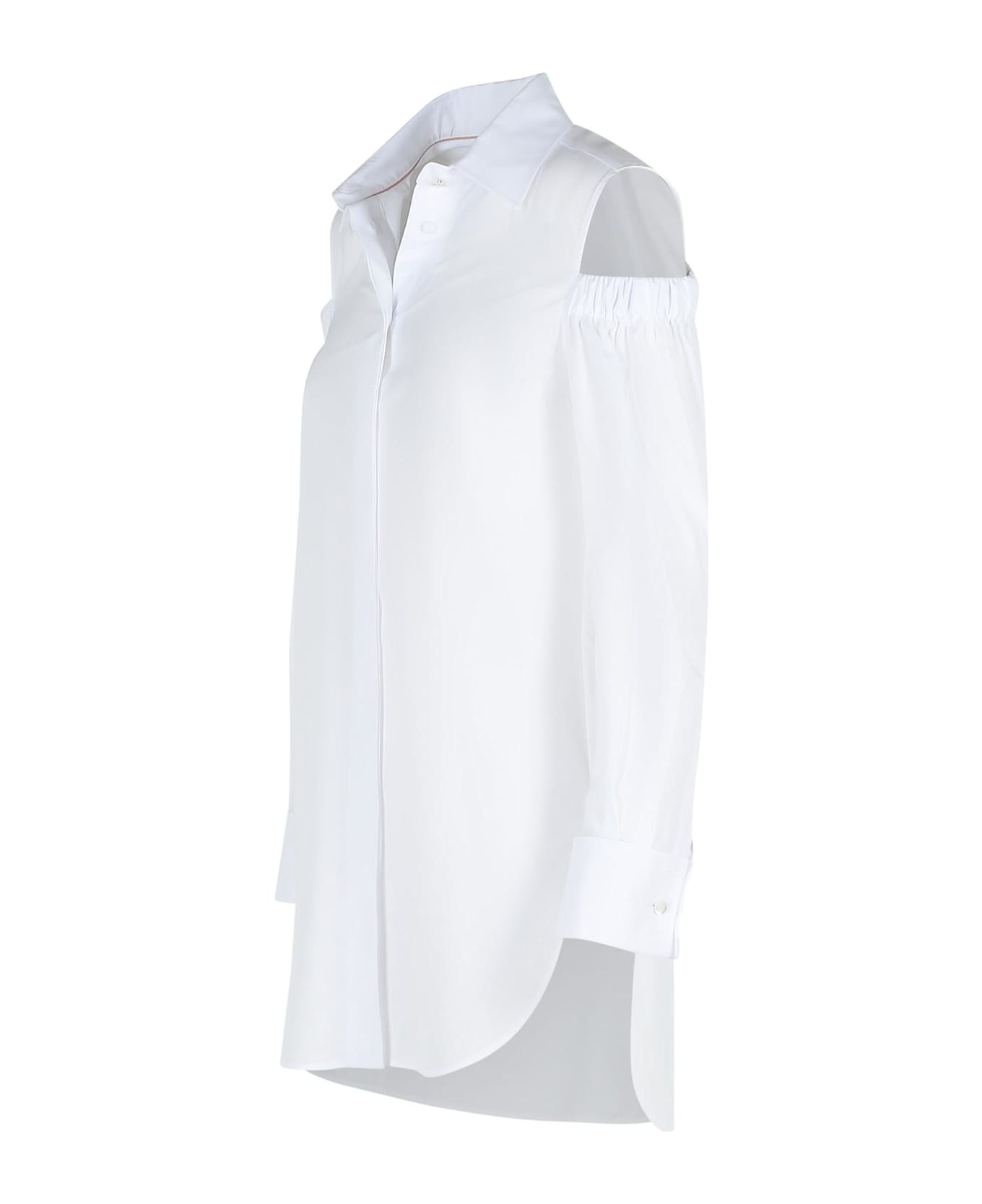 'ragni' White Cotton Shirt - 2