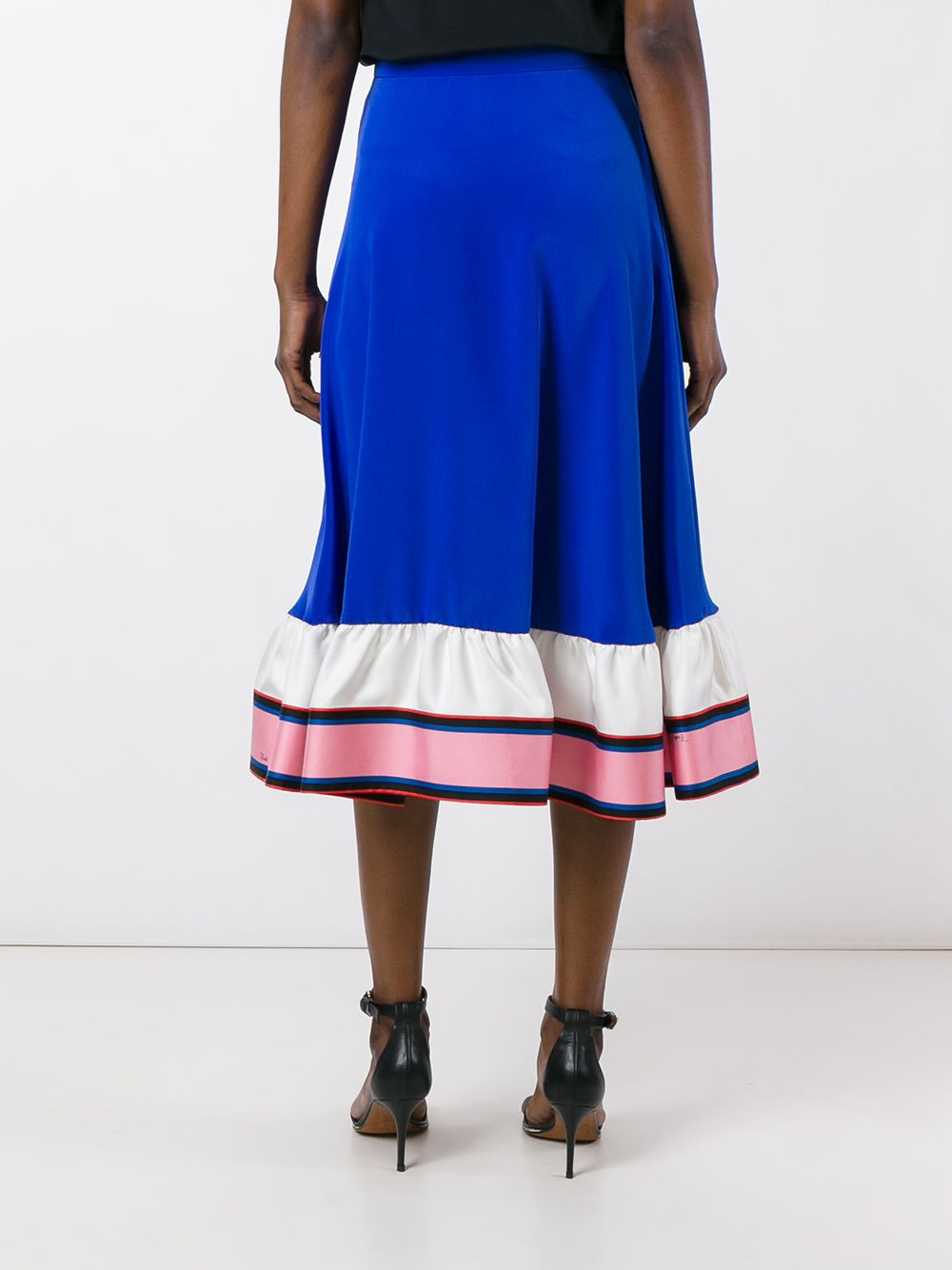 ruffled detail A-line skirt - 4