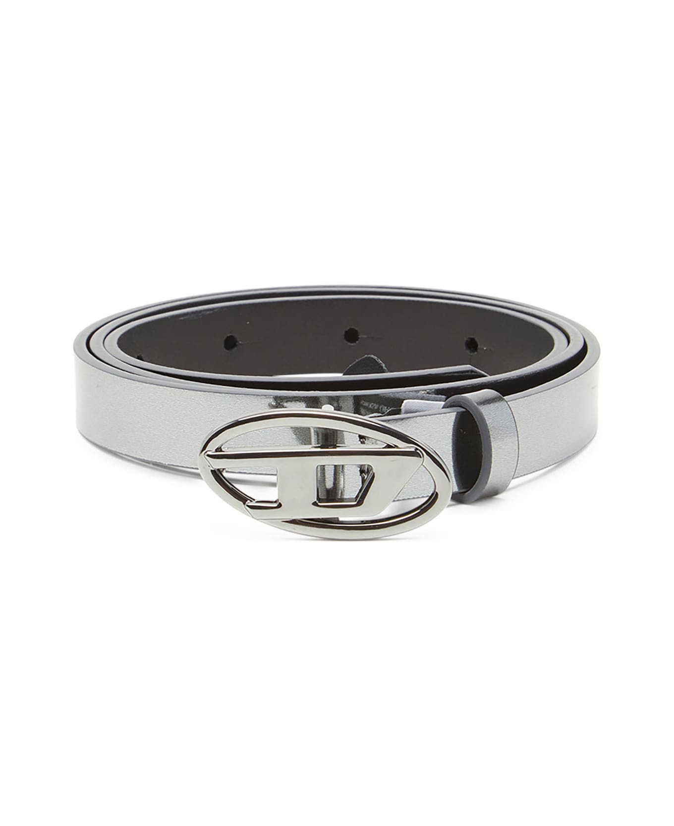 Silver Leather Belt - 1