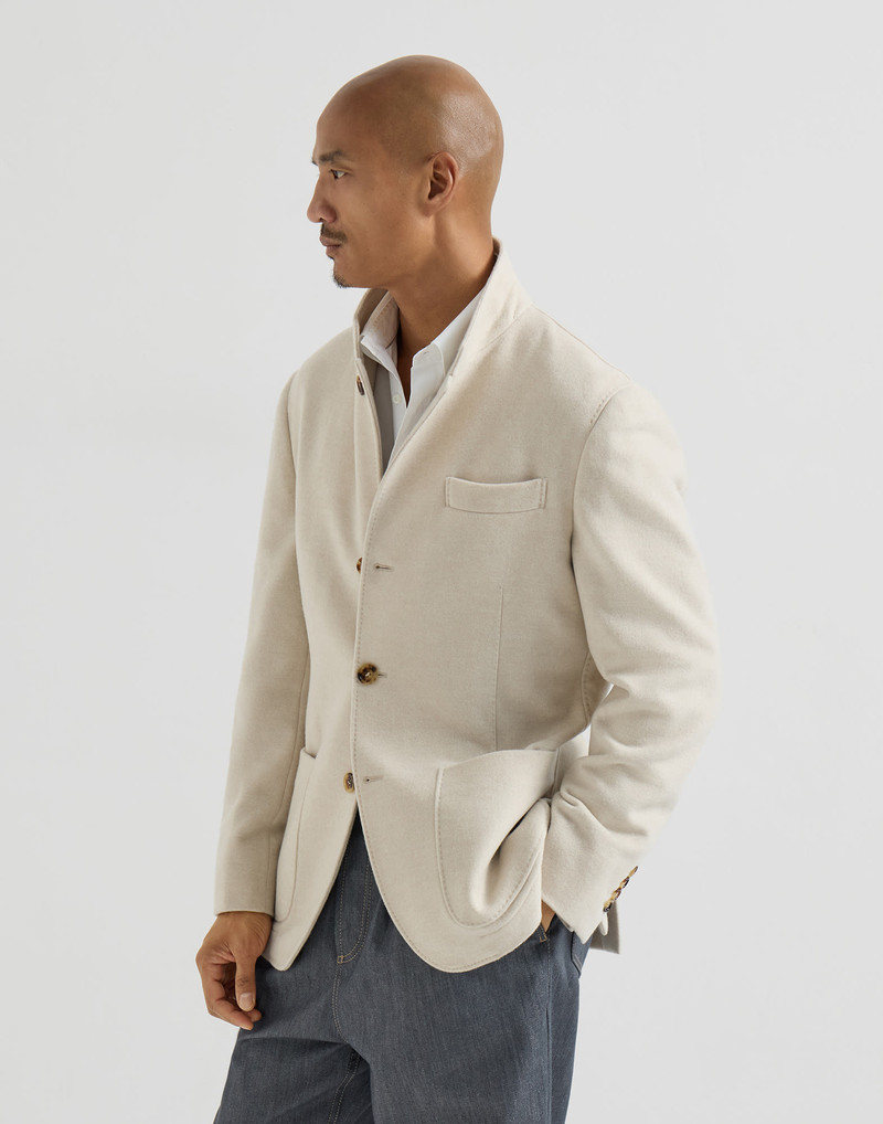 Lightweight water-resistant cashmere outerwear blazer 2
