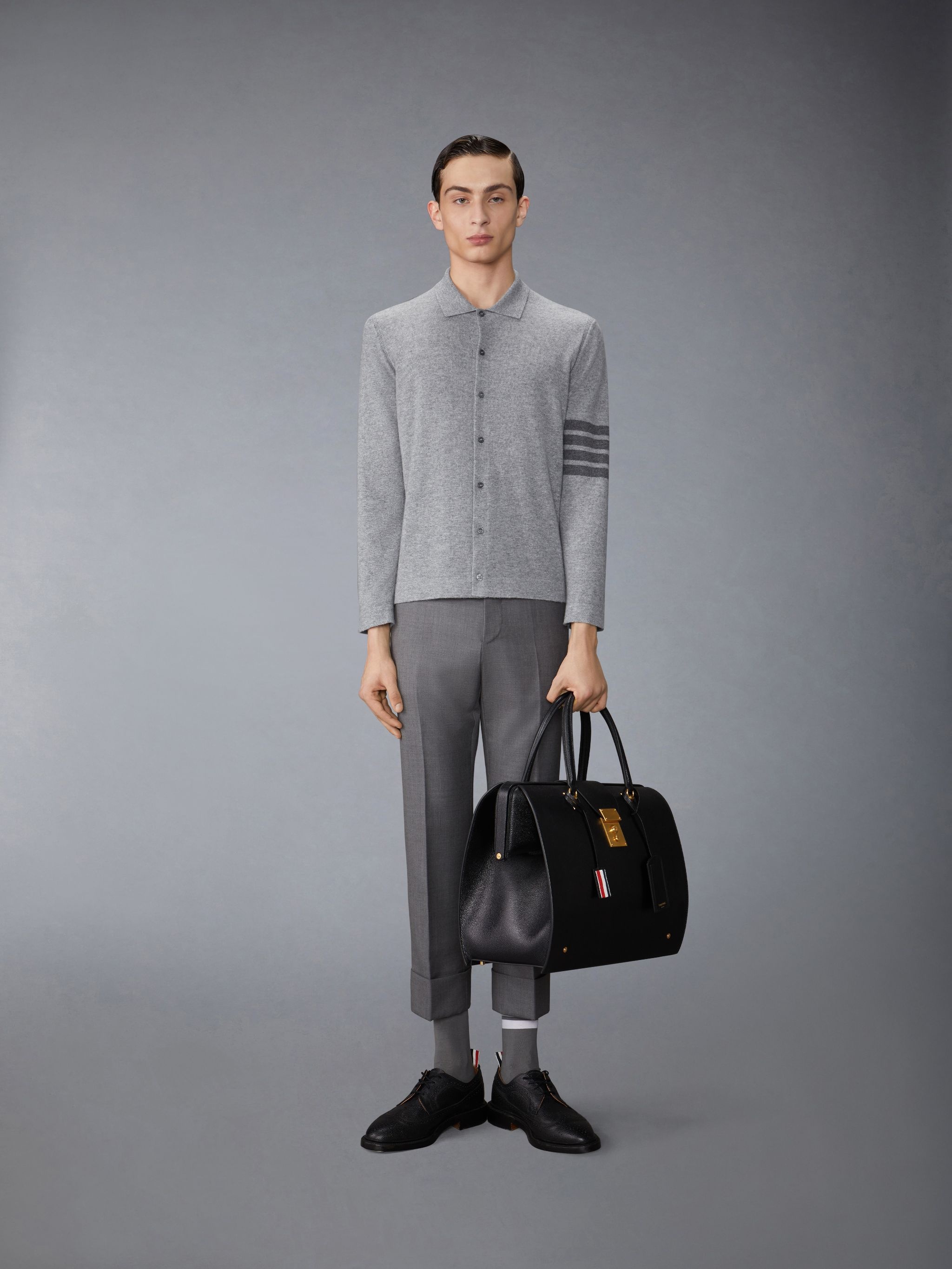 Cashmere Jersey Stitch 4-Bar Shirt - 5