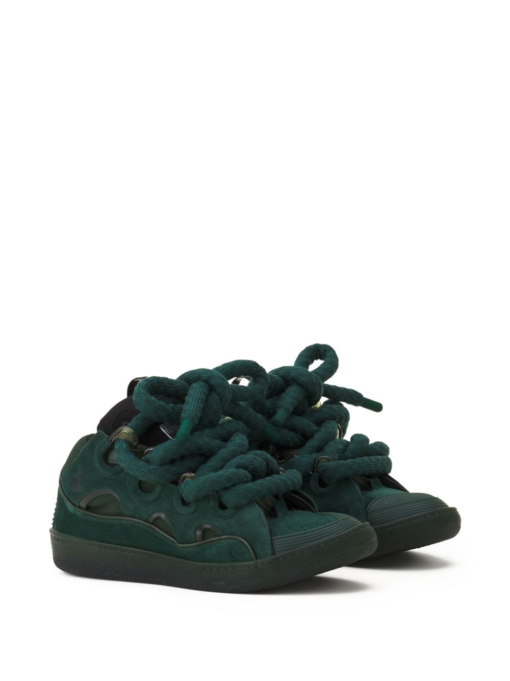 rope-lace suede sneakers - 2