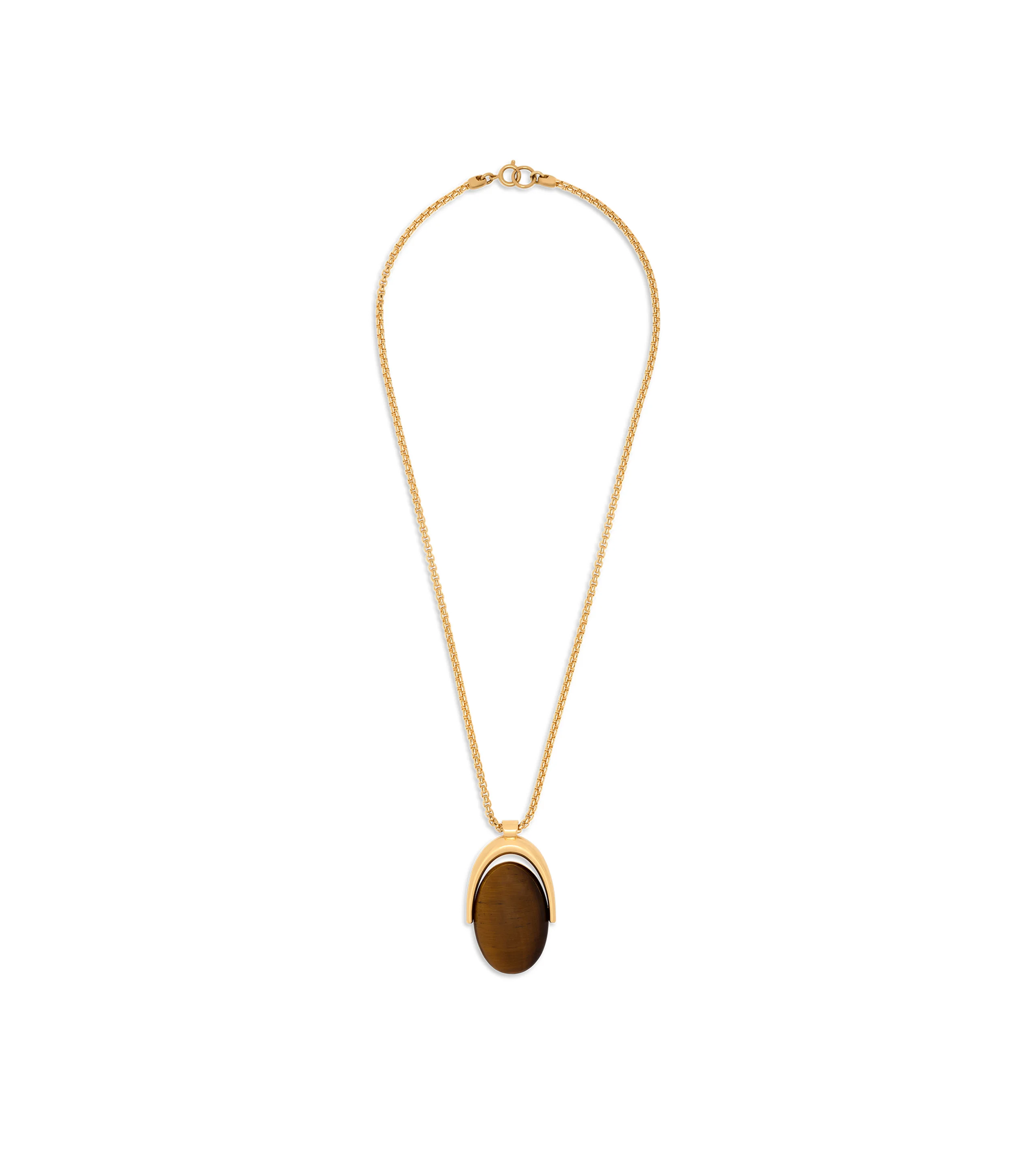 BRASS AND TIGER EYE ANGELICA NECKLACE - 1