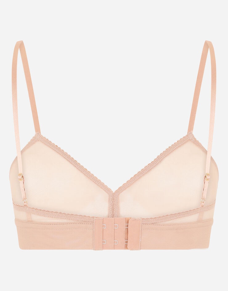Tulle triangle bra with DG logo - 2