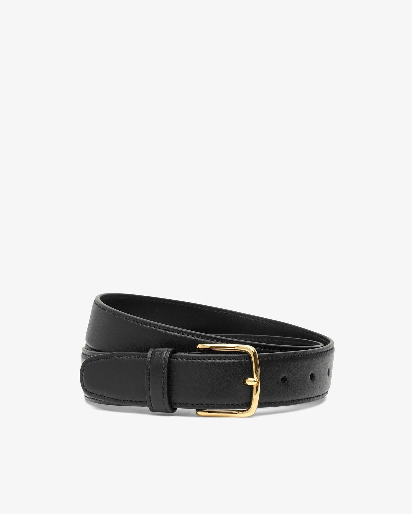 Classic black gold buckle belt - 1