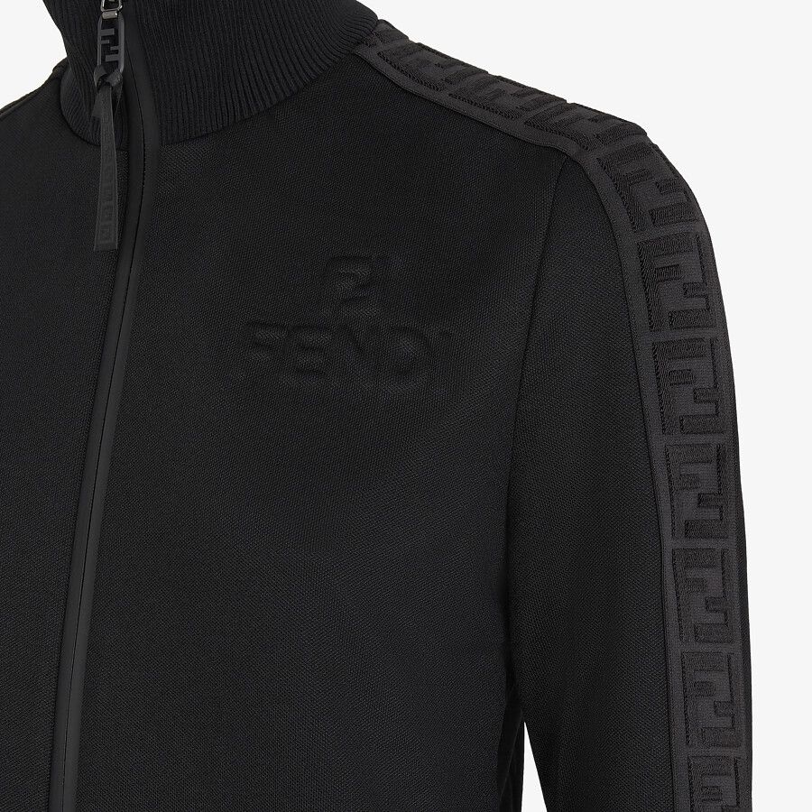 Black piqué jersey tracksuit - 3