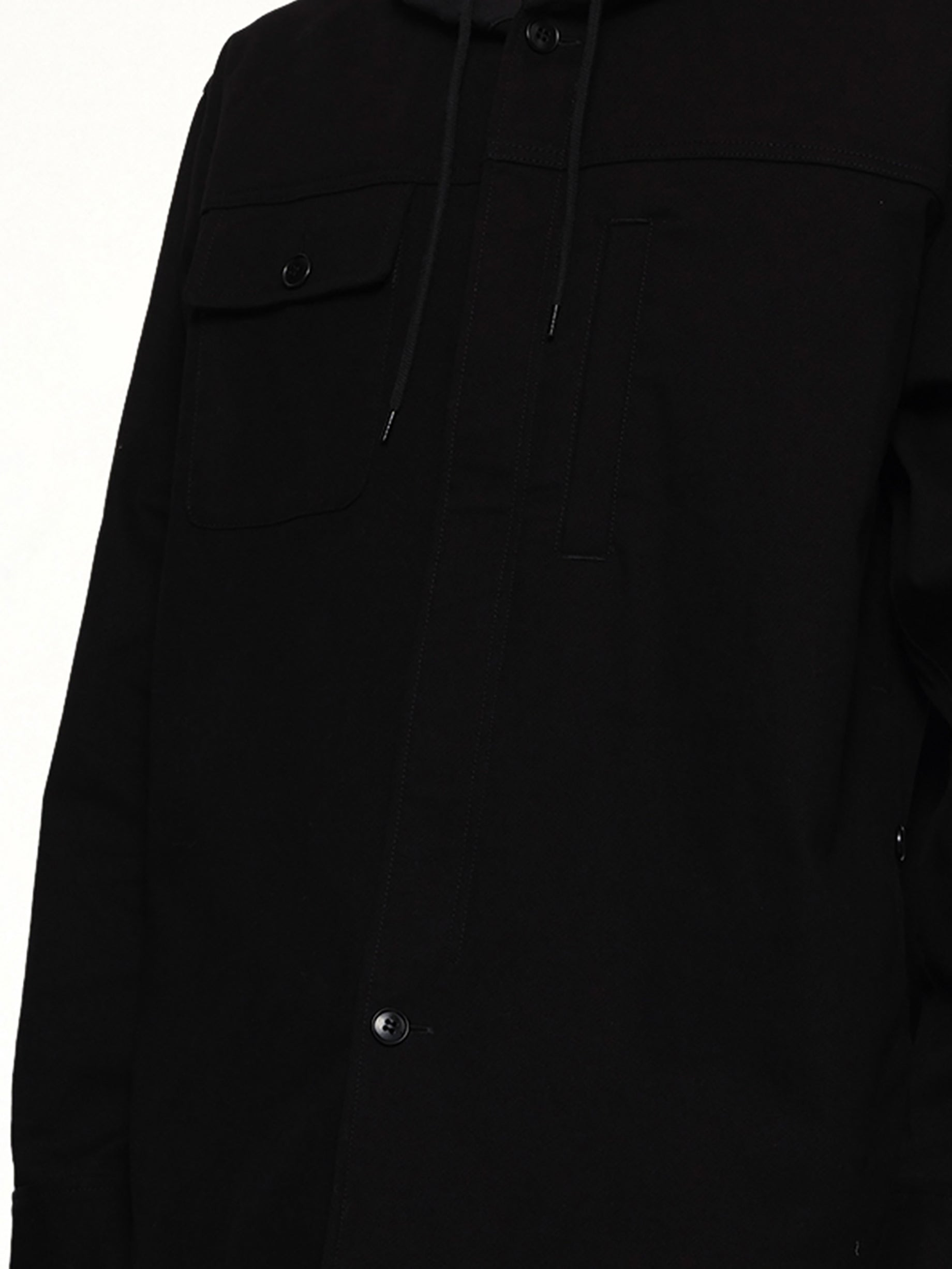 Hooded Blouse in Black - 6