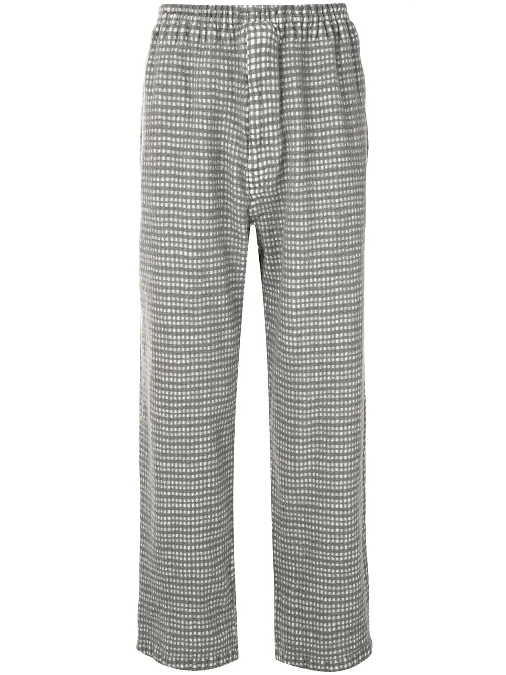 micro-plaid print trousers - 1