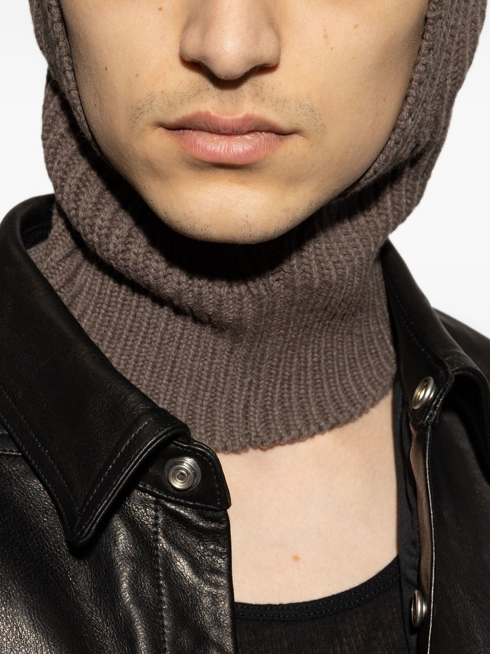 ribbed wool balaclava - 5