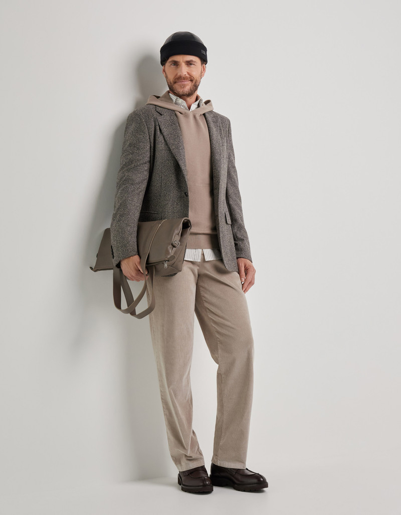 Canali HAZELNUT COMFORT SOFT TOUCH CORDUROY CHINOS WITH TWO DARTS outlook