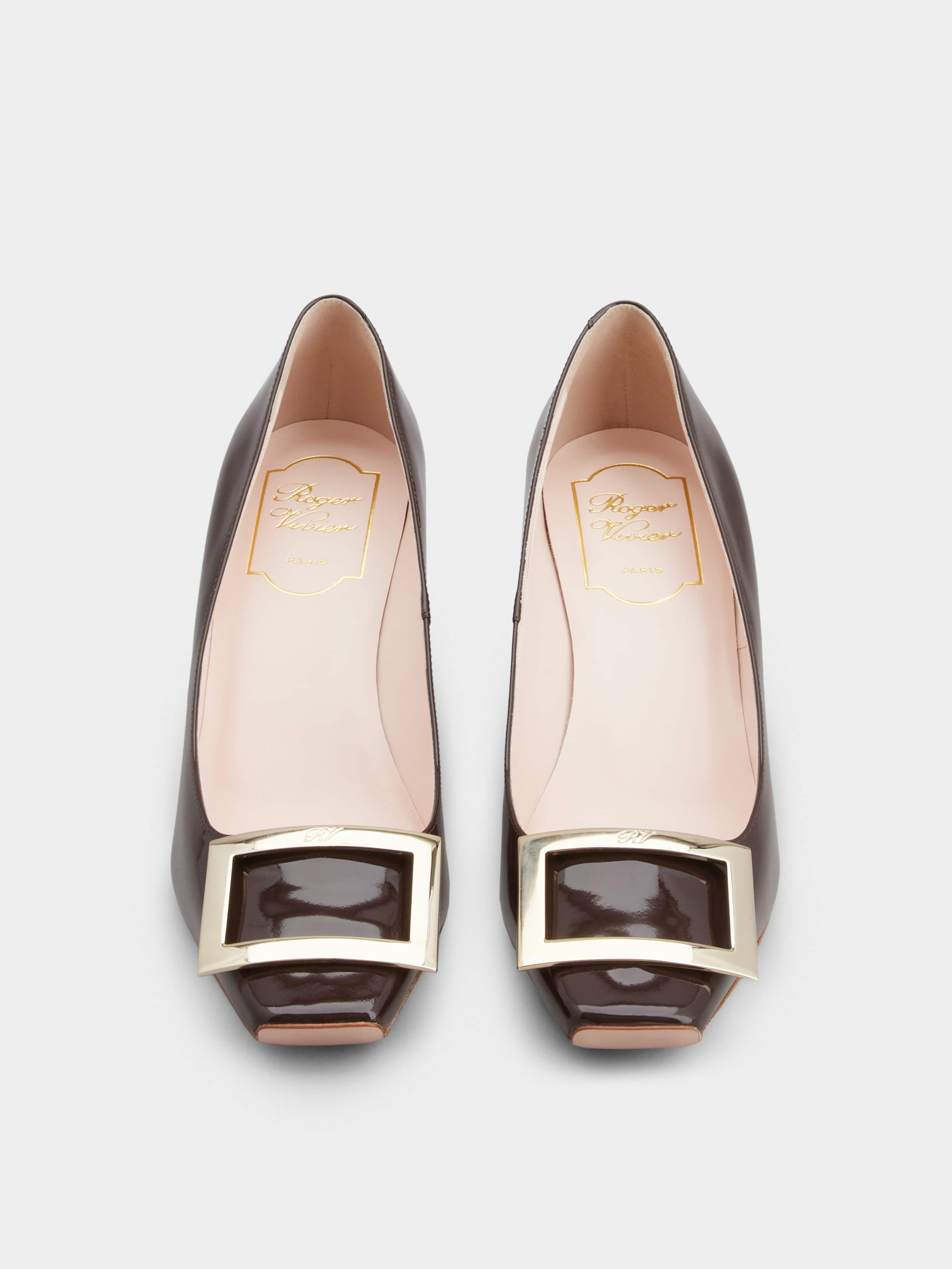 Trompette Metal Buckle Pumps in Patent Leather - 7