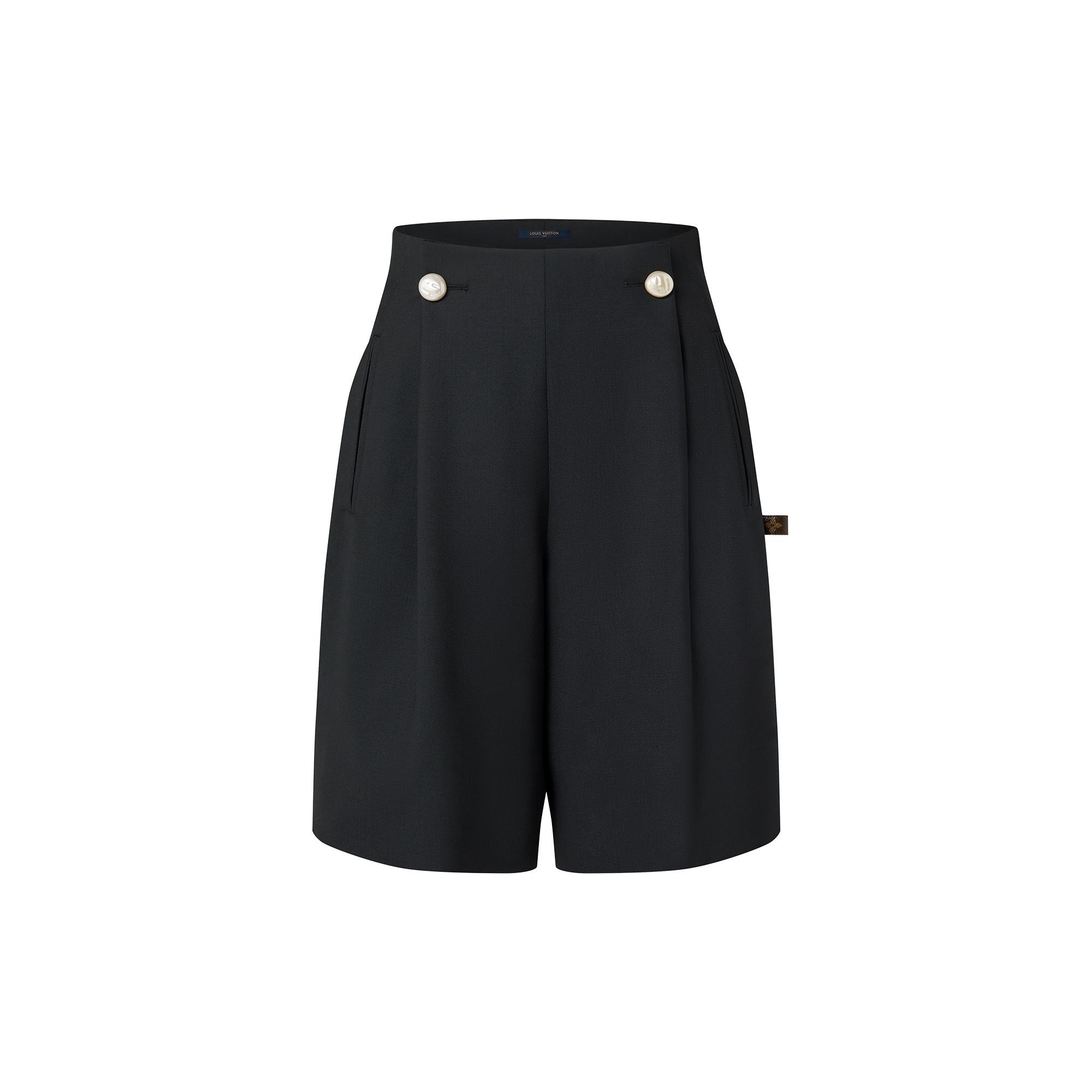 Wool Toile Dart Shorts - 1