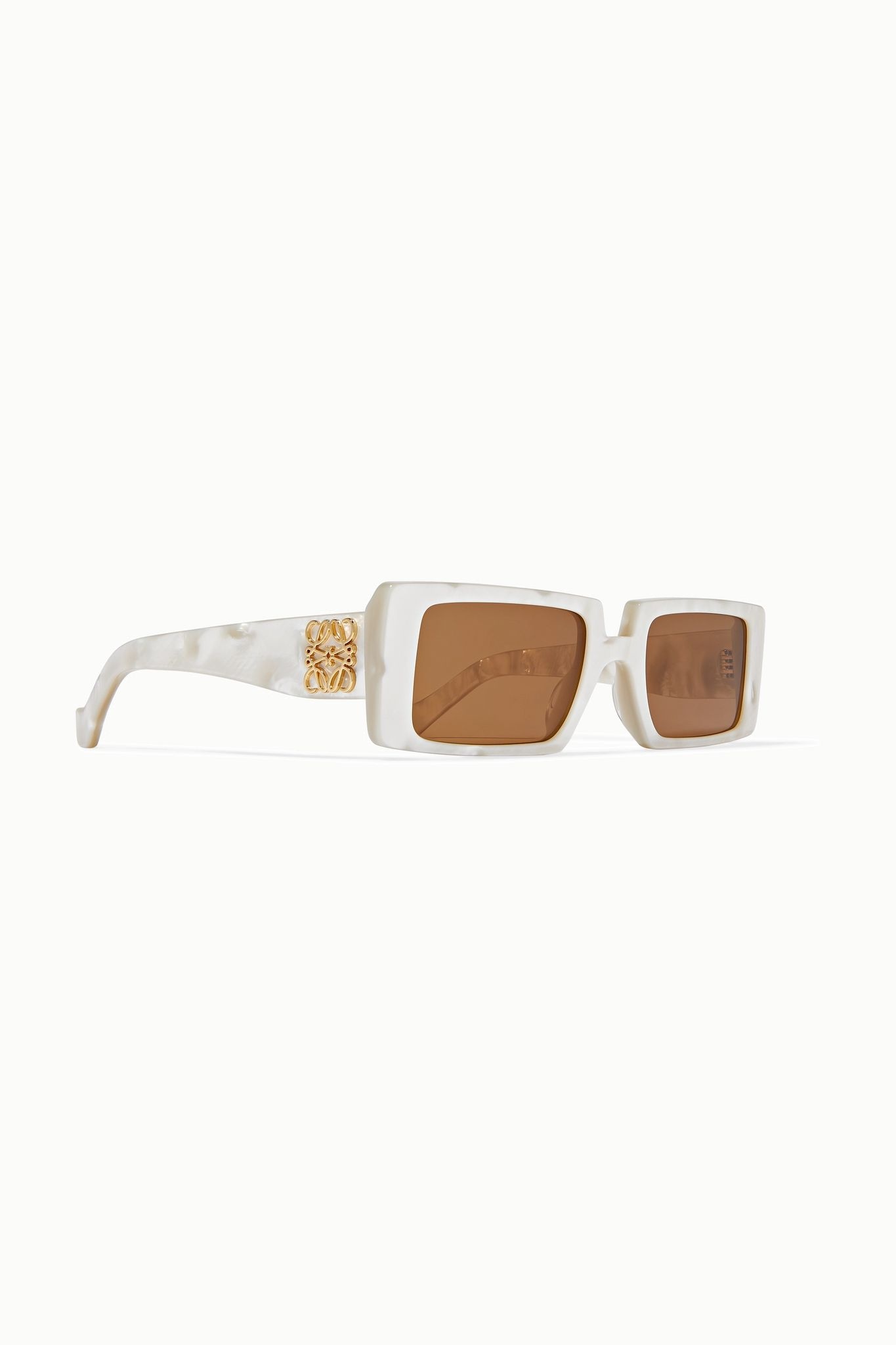 Square-frame marbled acetate sunglasses - 2