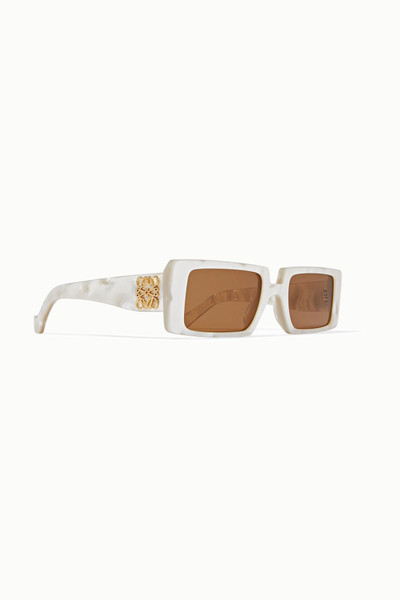 Loewe Square-frame marbled acetate sunglasses outlook