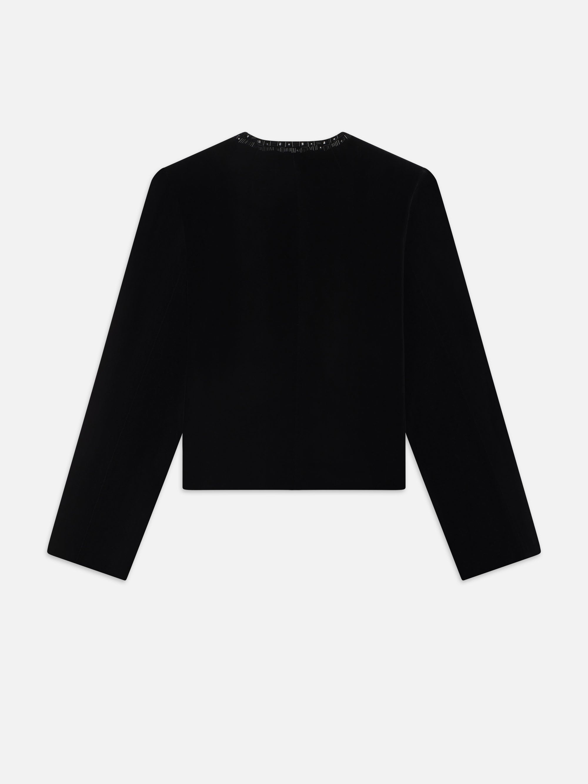 Embellished Velvet Jacket in Black - 5