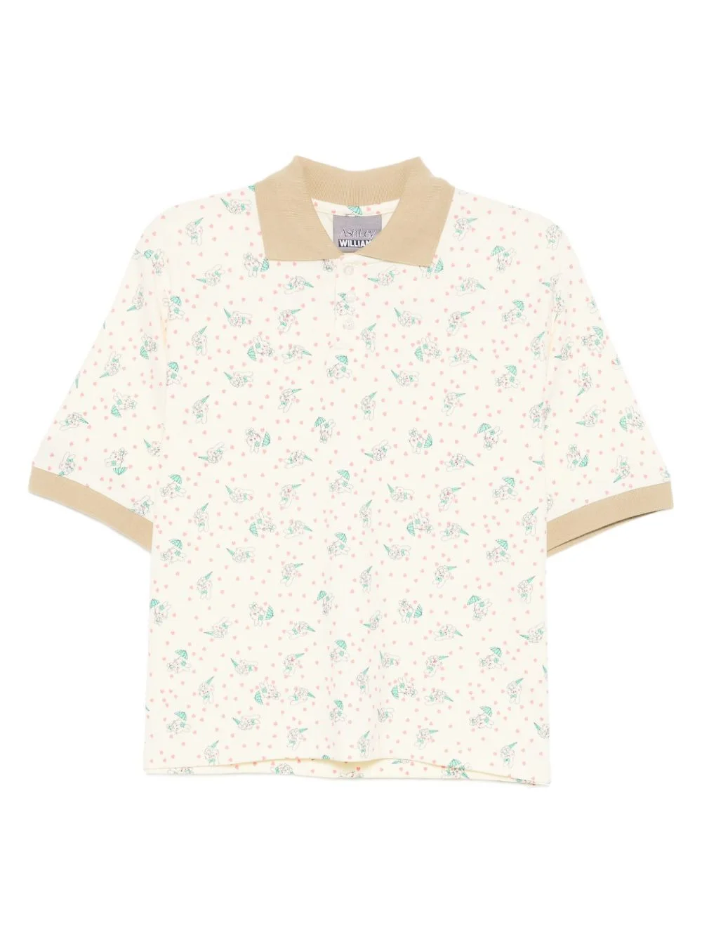 bunny-print polo shirt - 1