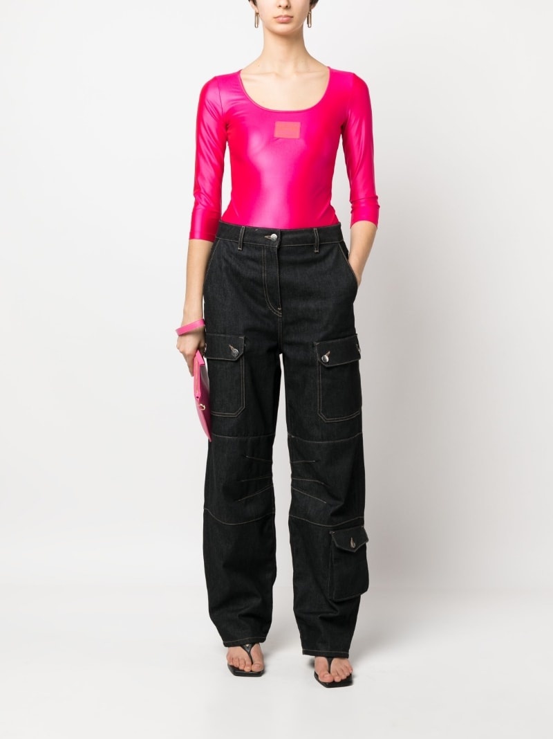 logo-patch bodysuit - 2
