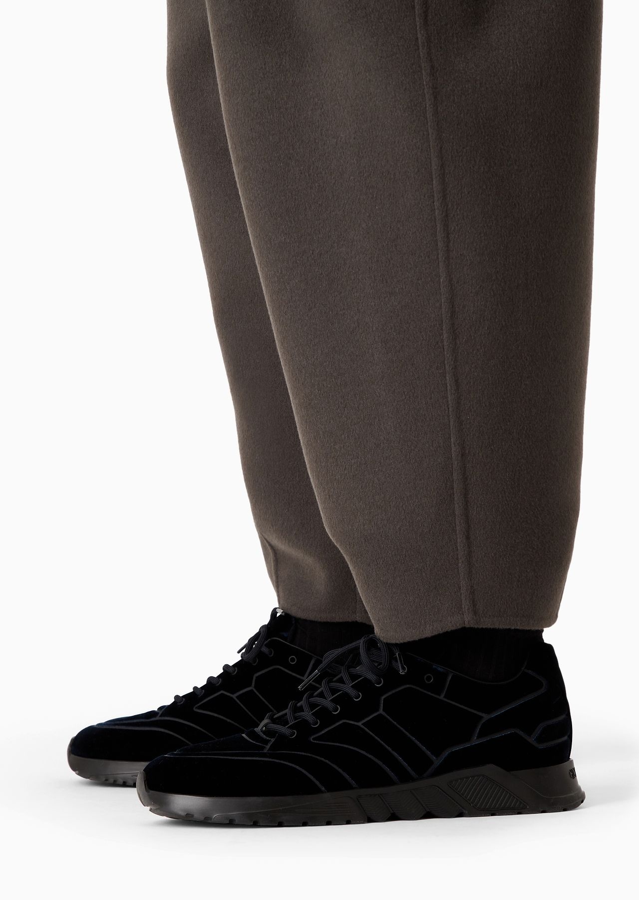 Double-cashmere cloth cargo trousers - 7