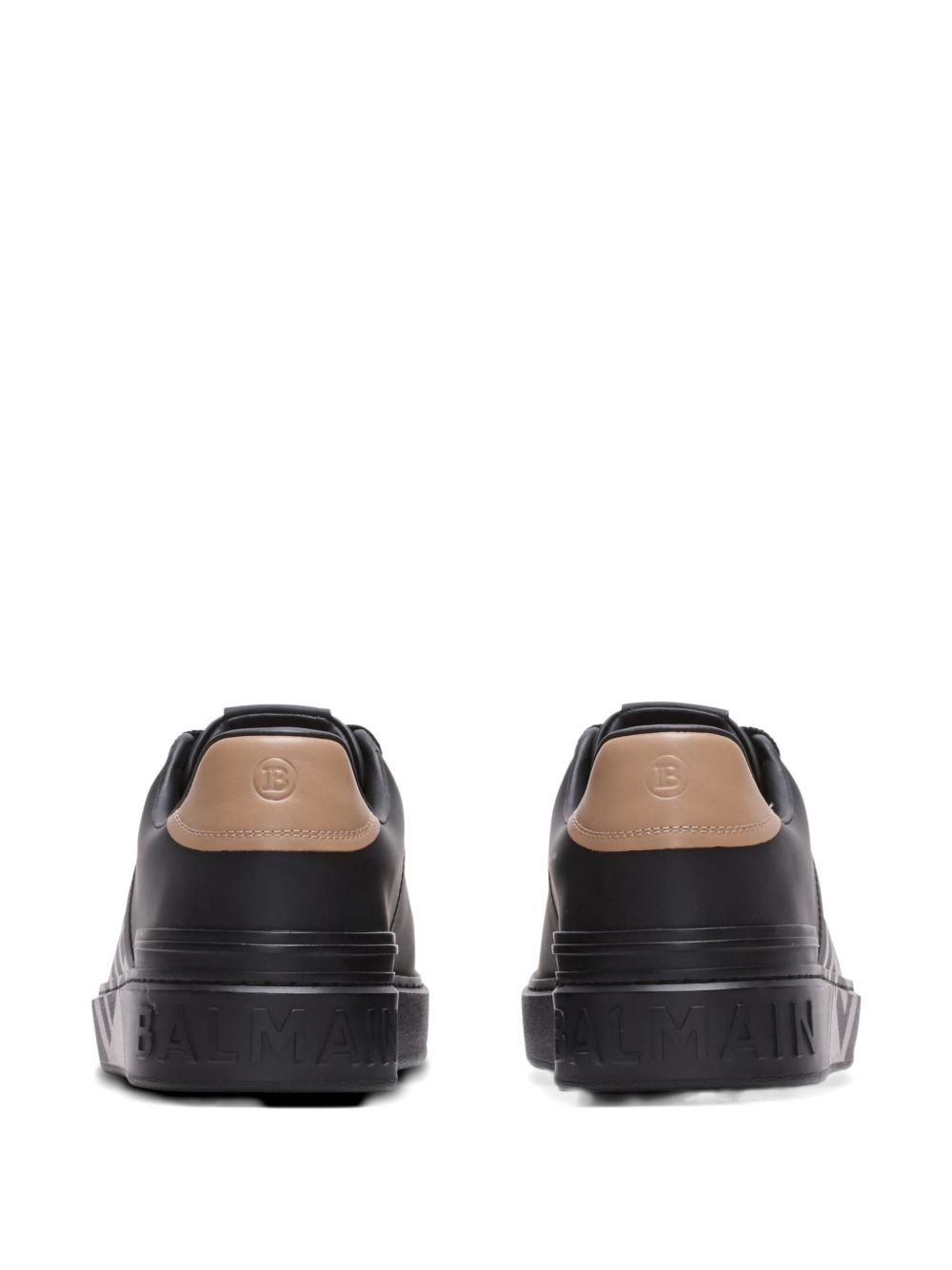 B-Court logo-detail calfskin sneakers - 3