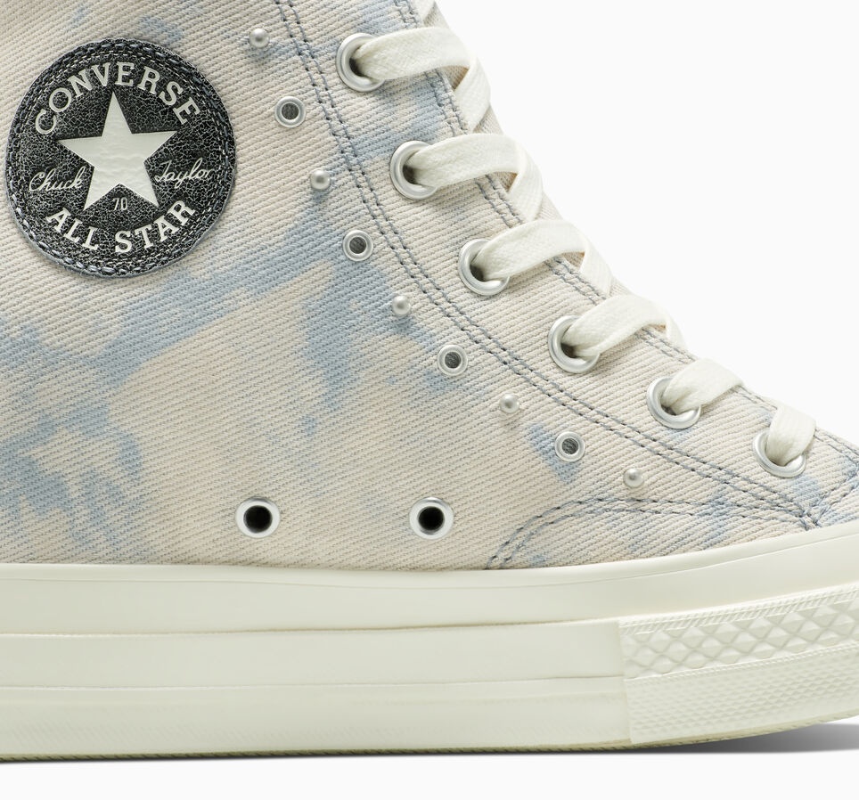 Chuck 70 Wedge Platform Washed Denim - 9