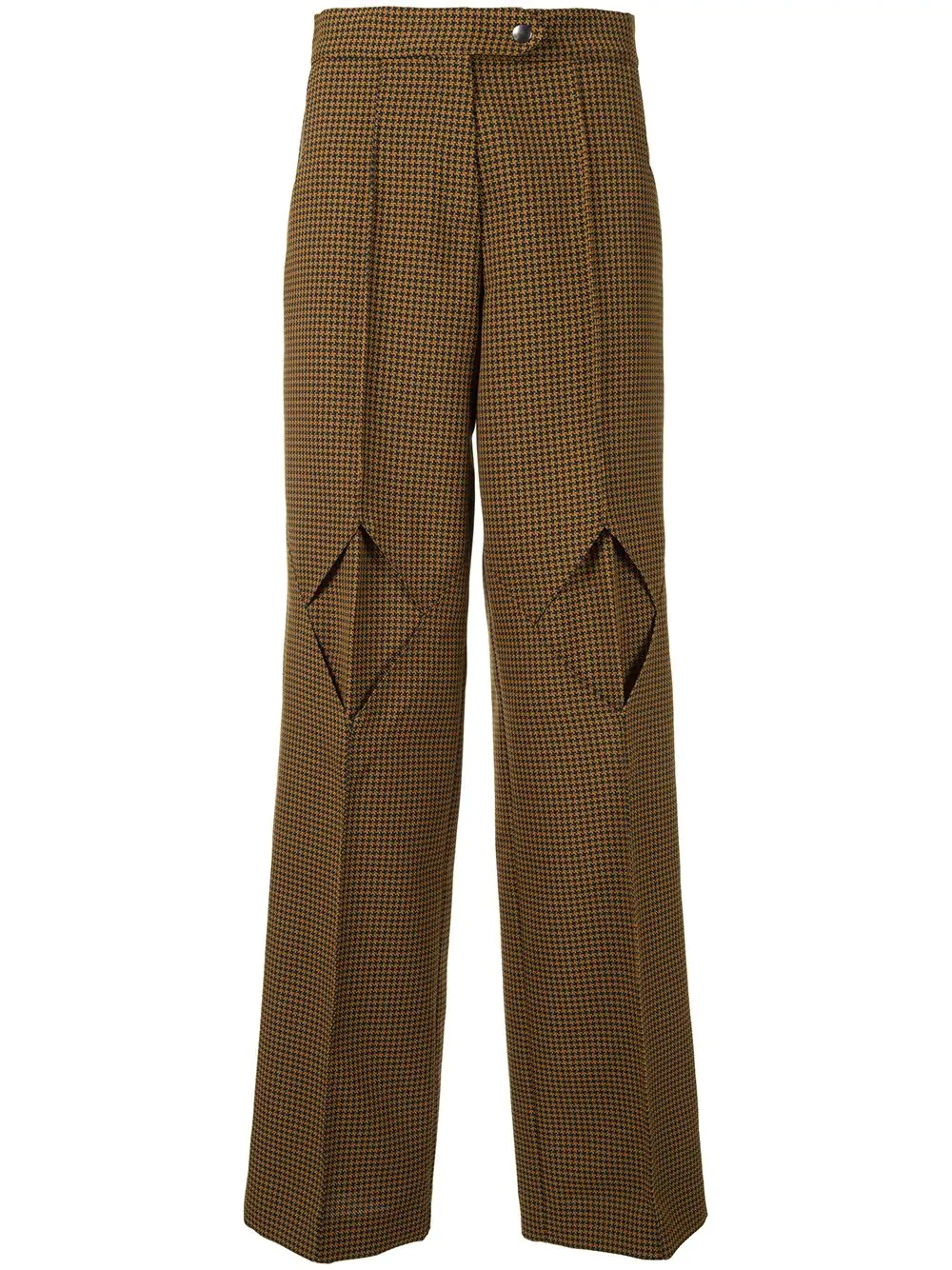 houndstooth print trousers - 1