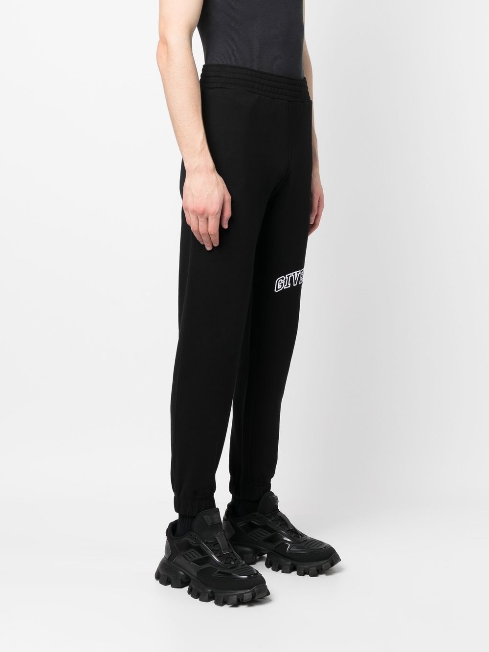 logo-embroidered tapered sweatpants - 3