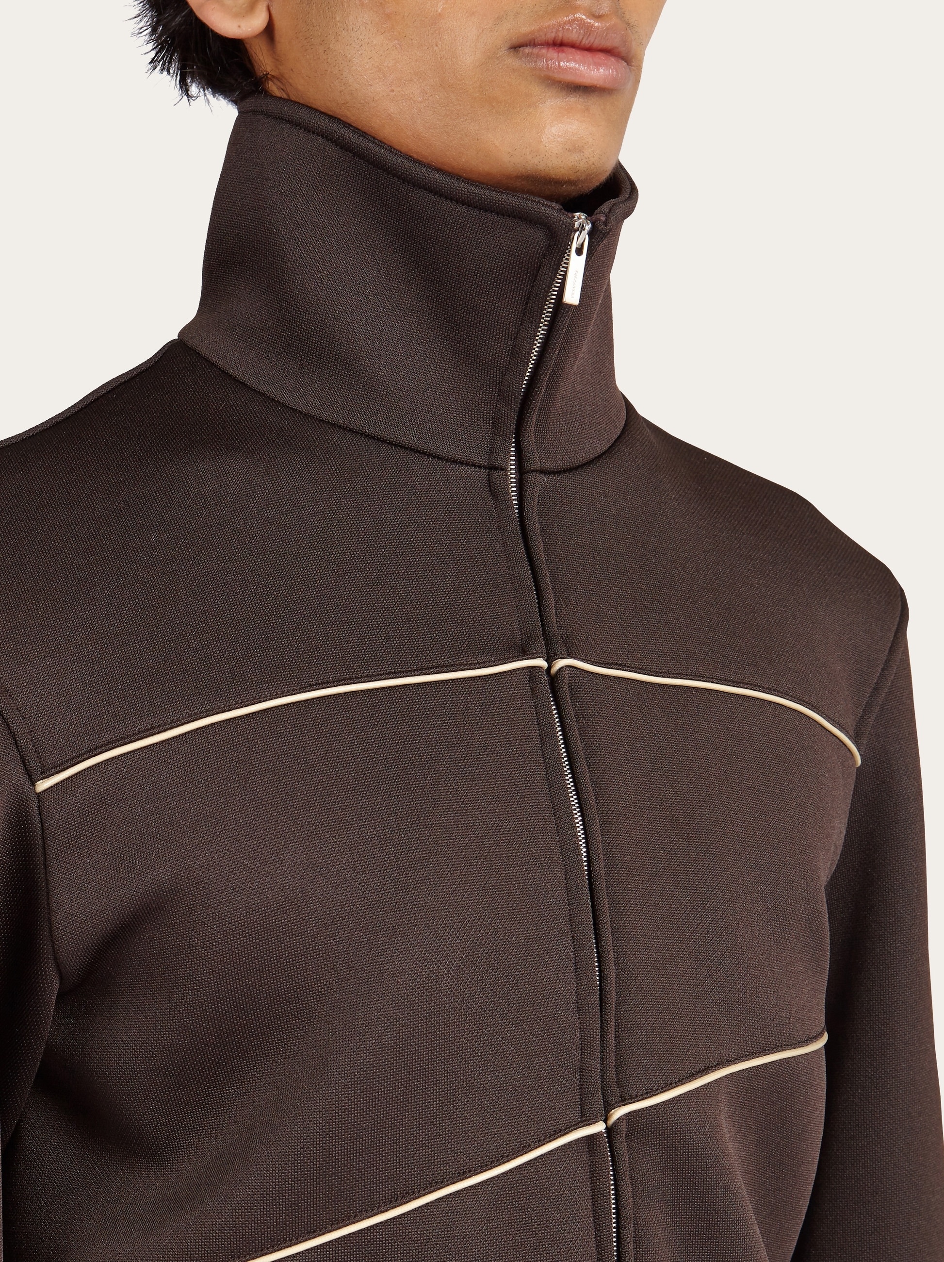Sporty blouson with piping - 4