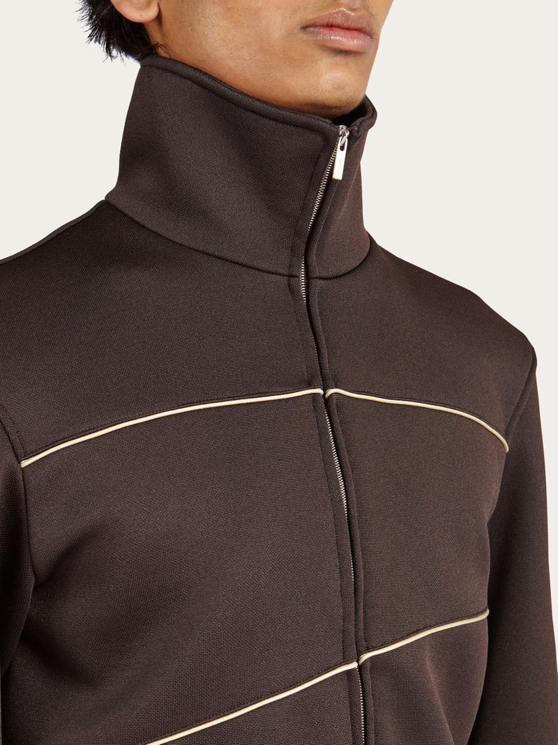 Sporty blouson with piping 4