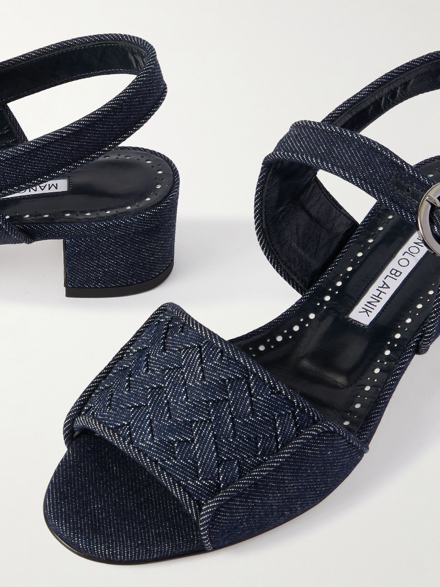 Vibius 30 herringbone denim sandals Dark denim - 4