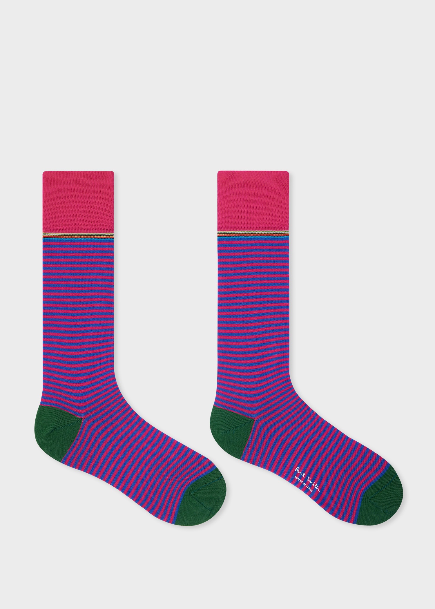 Pink and Blue Stripe Socks - 2