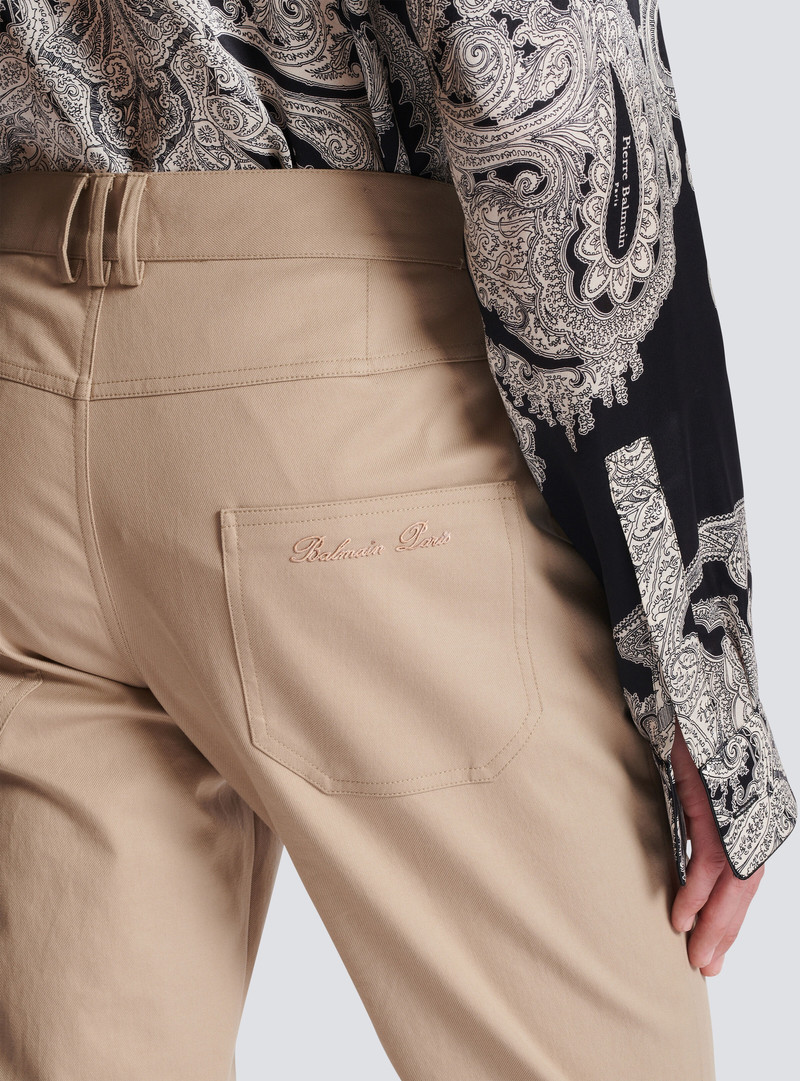 Flared trousers in gabardine 6