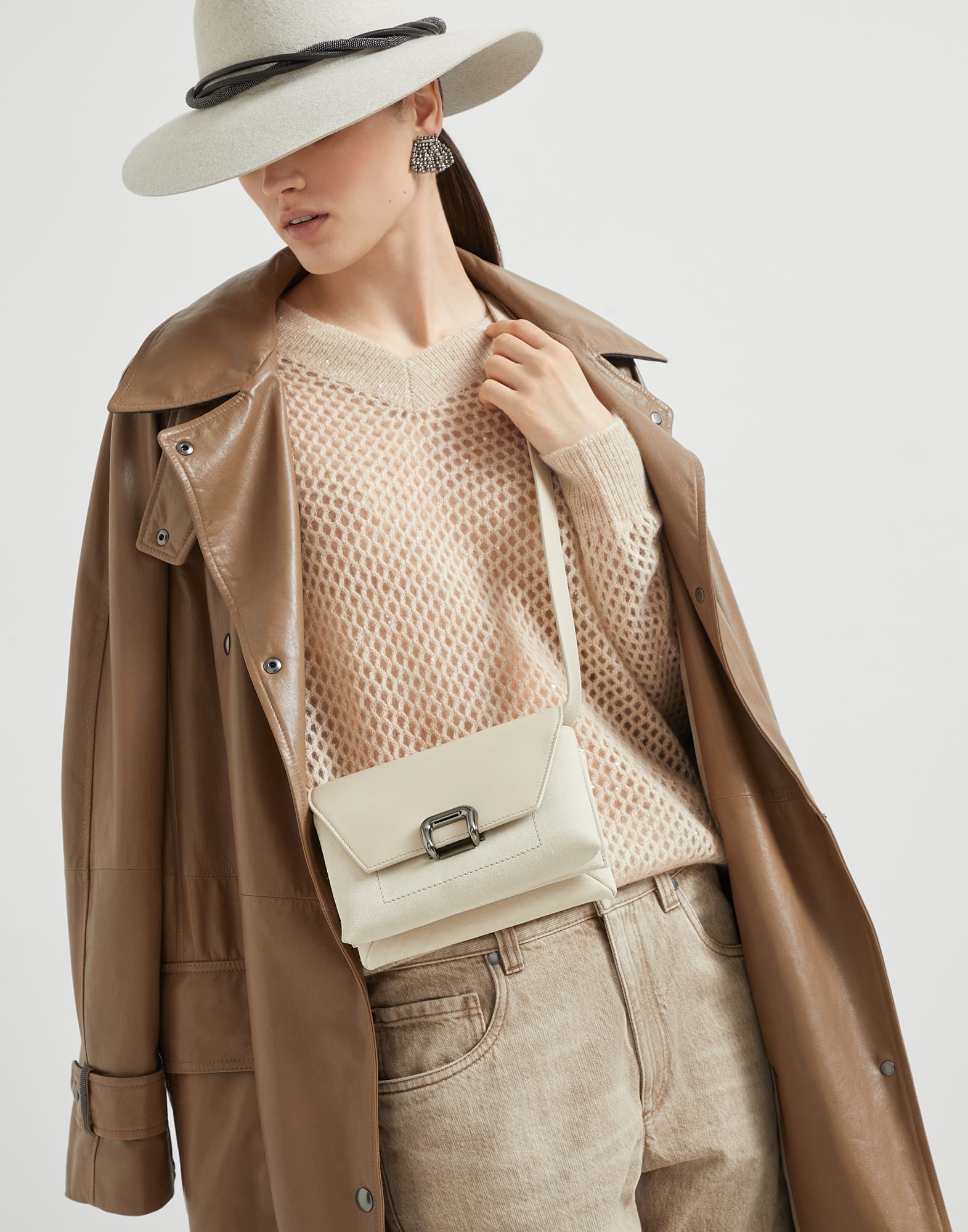 Sartorial small bag in suede and calfskin - 4