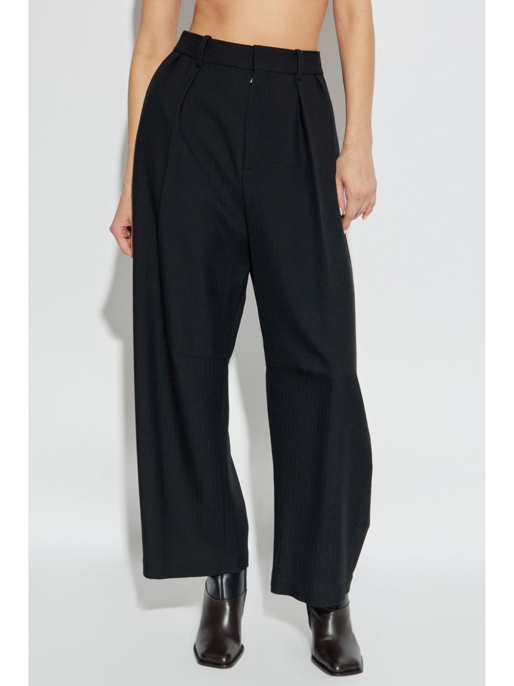 wool barrel trousers - 3