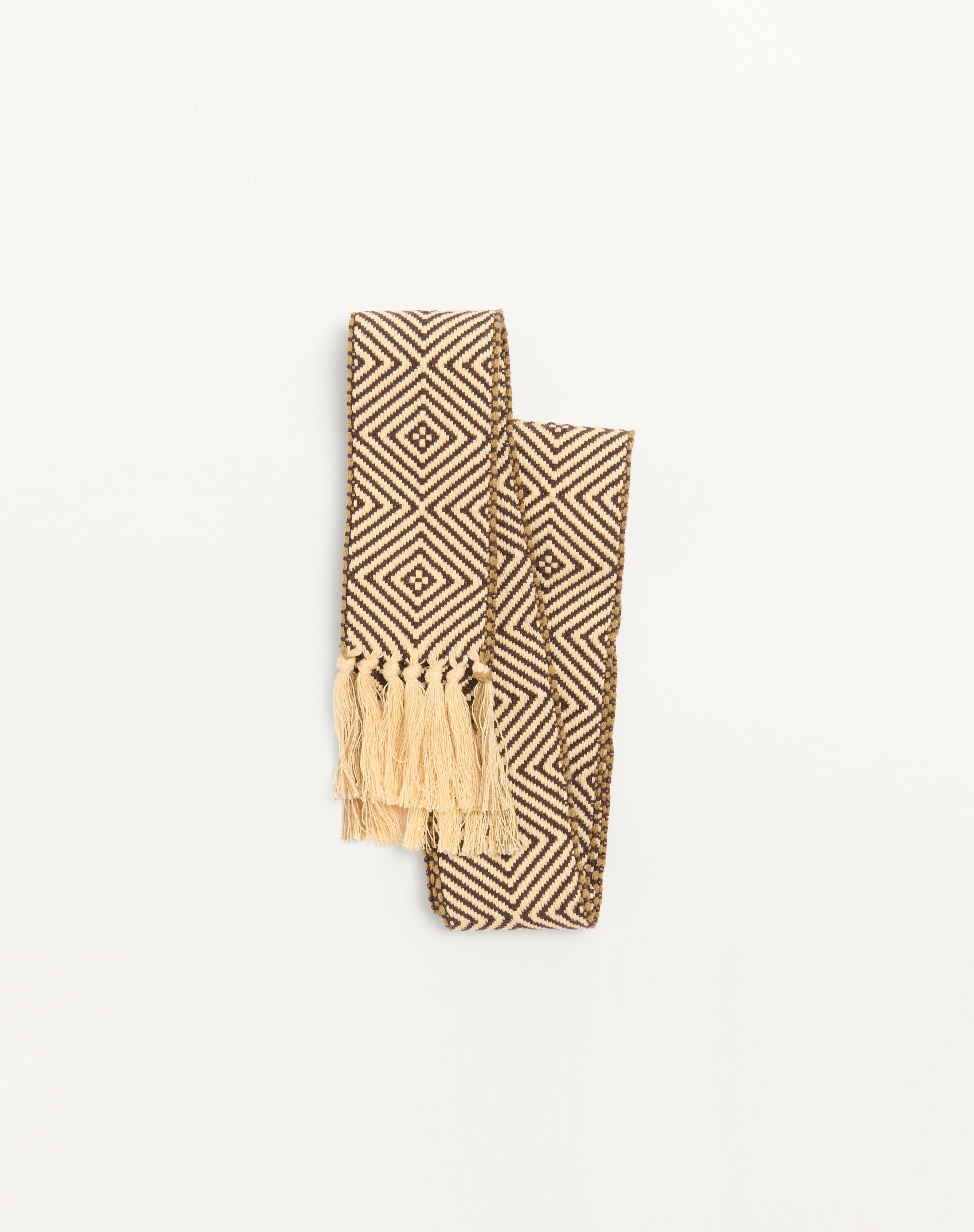 ANTIBES COTTON SCARF WITH FRINGE - 1