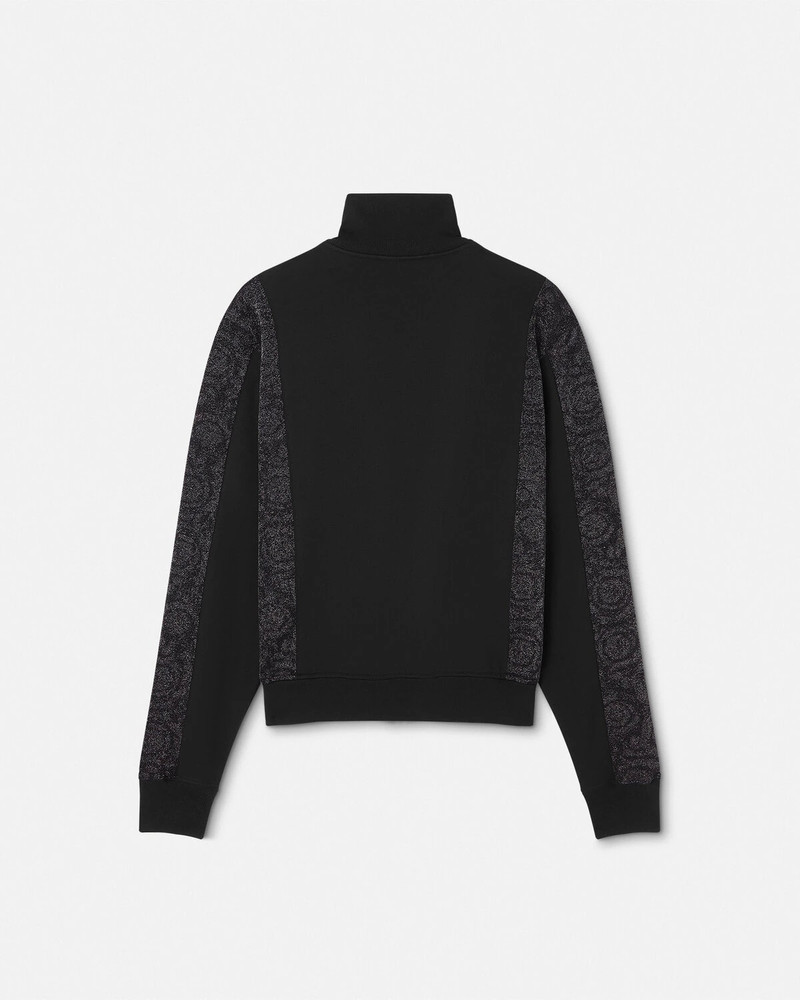 Barocco Jacquard Lurex Zip 스웨터 3