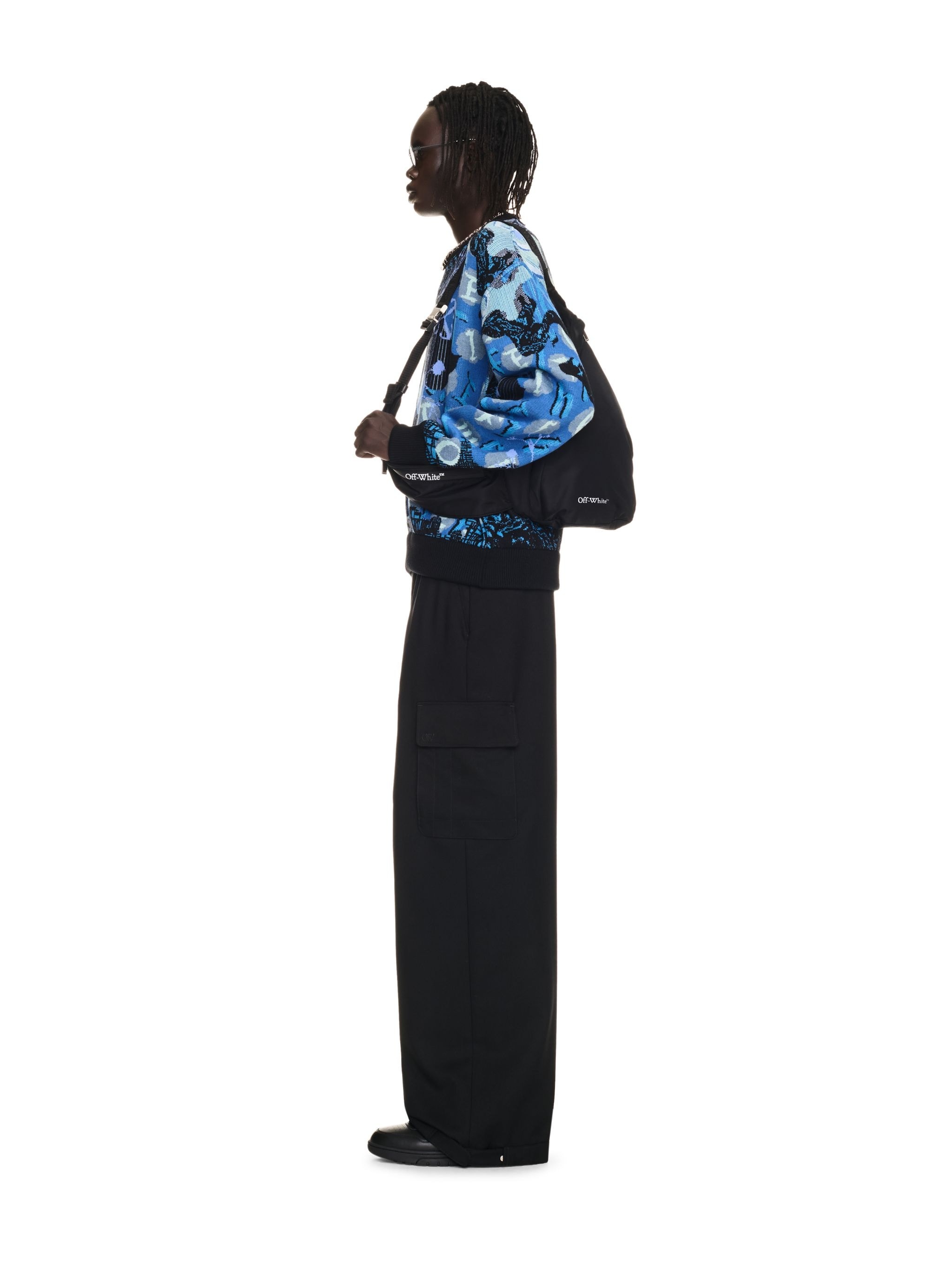 Black Nylon Outdoor Slingbag - 7