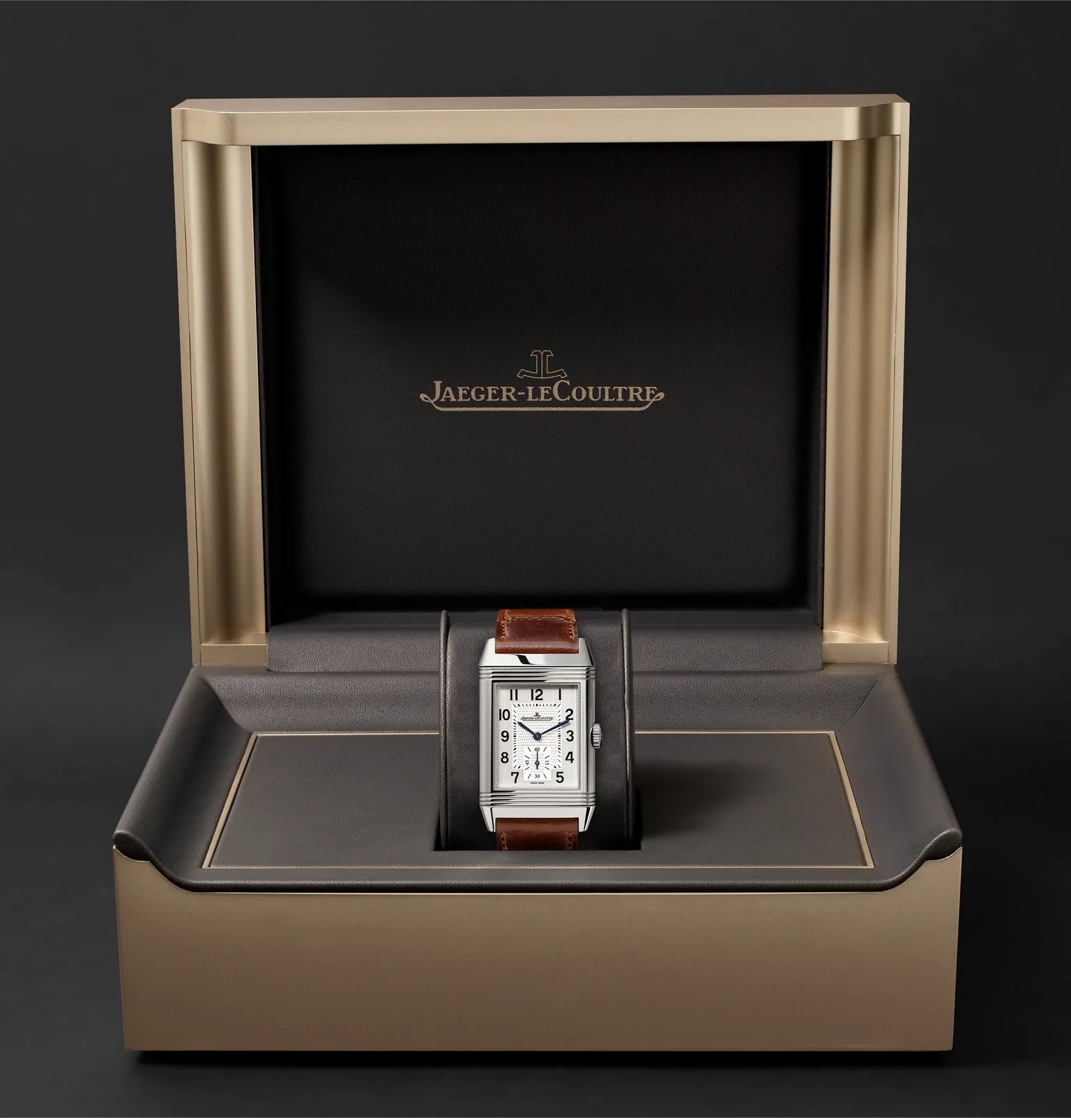 Reverso Classic Large 27mm Stainless Steel and Leather Watch - 20