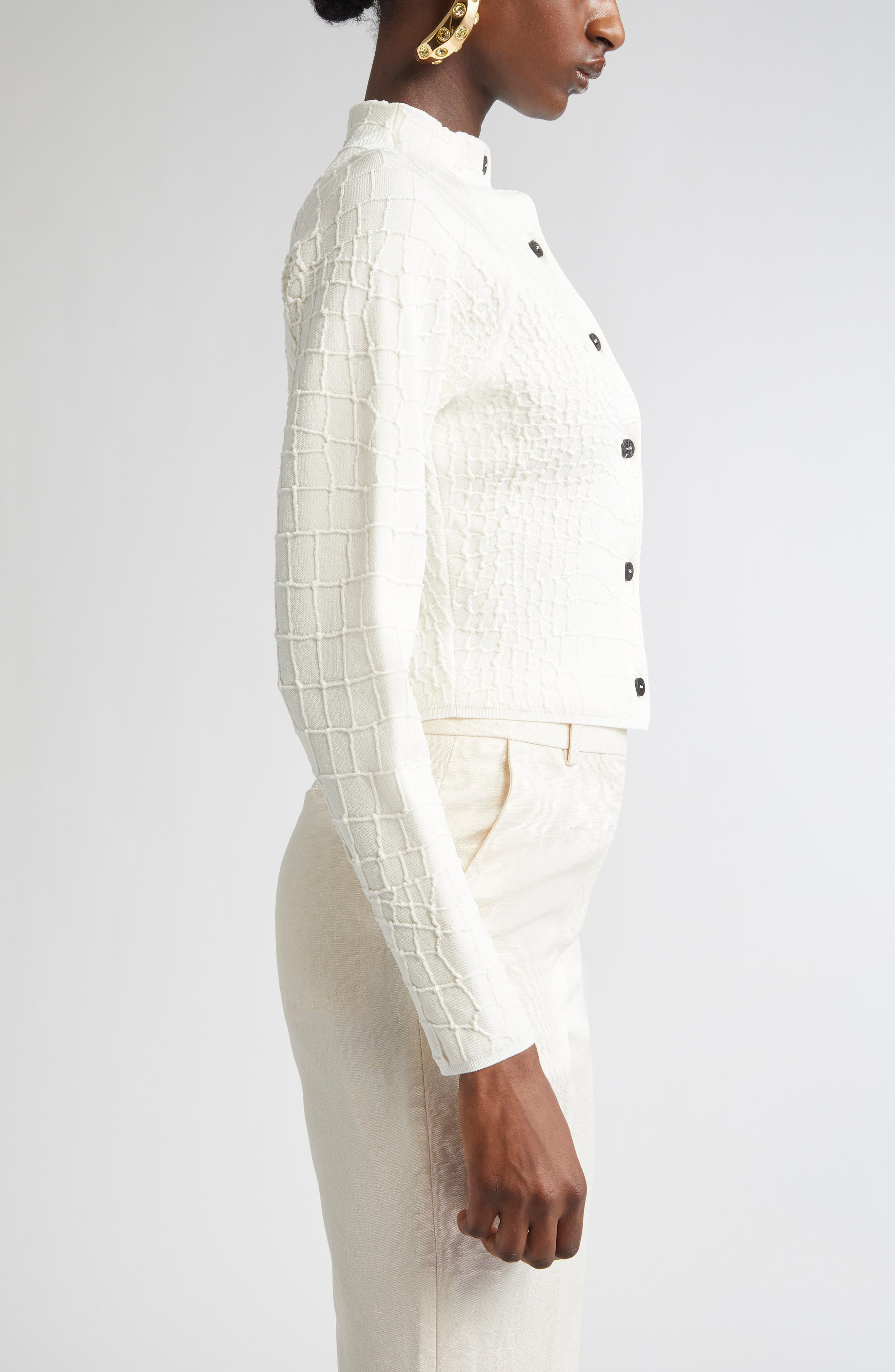 Jacquemus The Scala Cardigan in Off-White at Nordstrom - 4